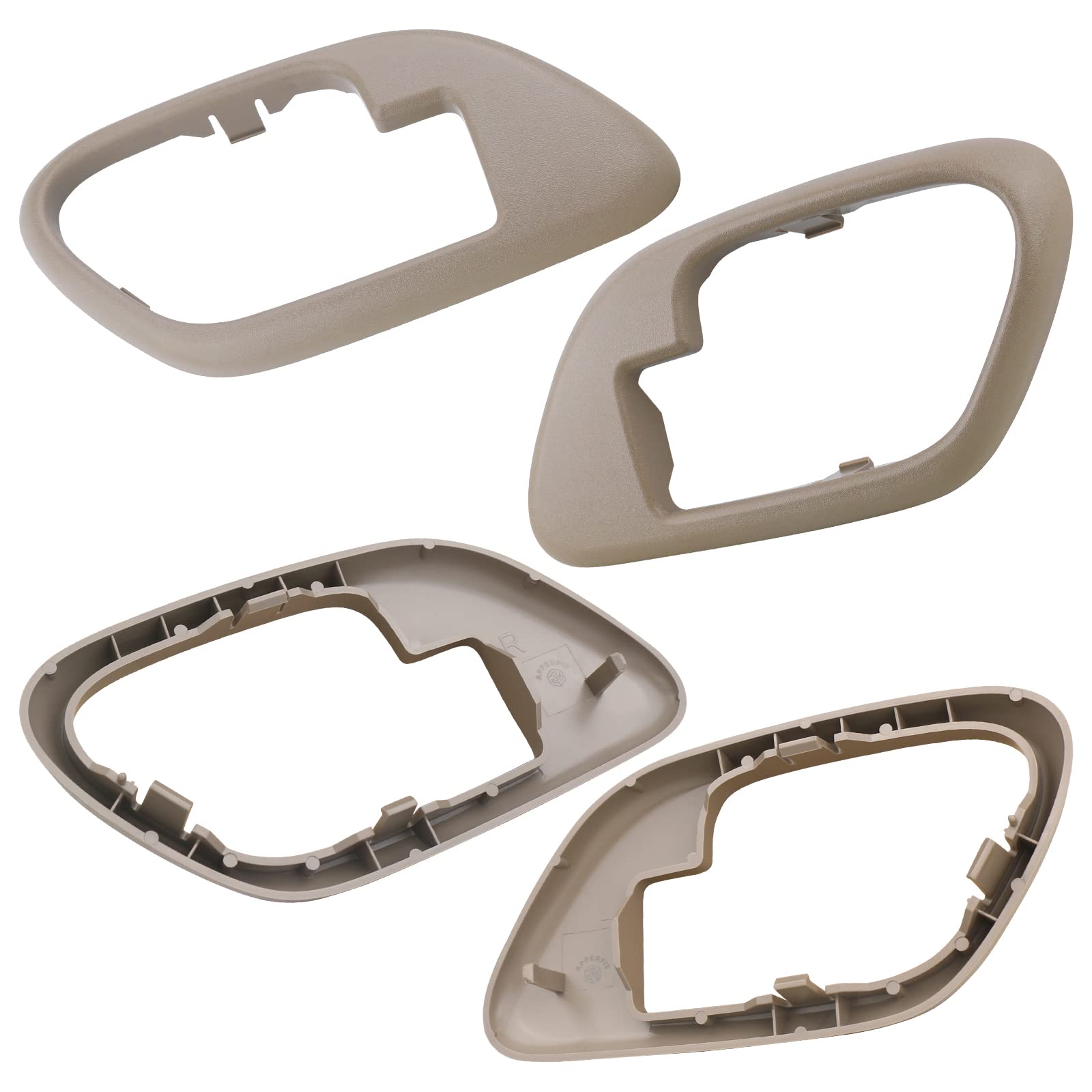 Apperfit Interior Door Handle W/Bezel Kit (Tan) Compatible With 1995-2002 Chevy Chevrolet Gmc Truck C1500 C2500 C3500 K1500 K250