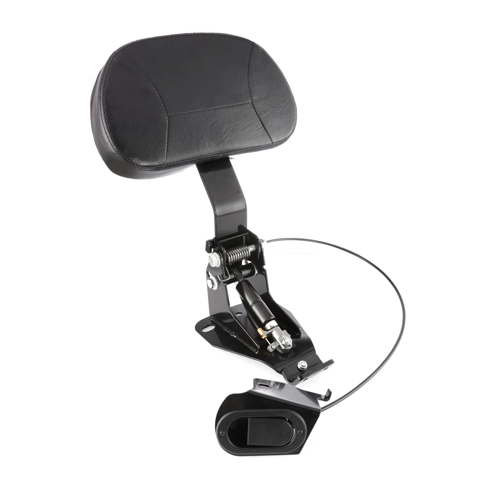 Innoglow Motorcycle Adjustable Driver Backrest Rider Backrest With Black Mounting Kit For Harley Touring Electra Glide Road Glid