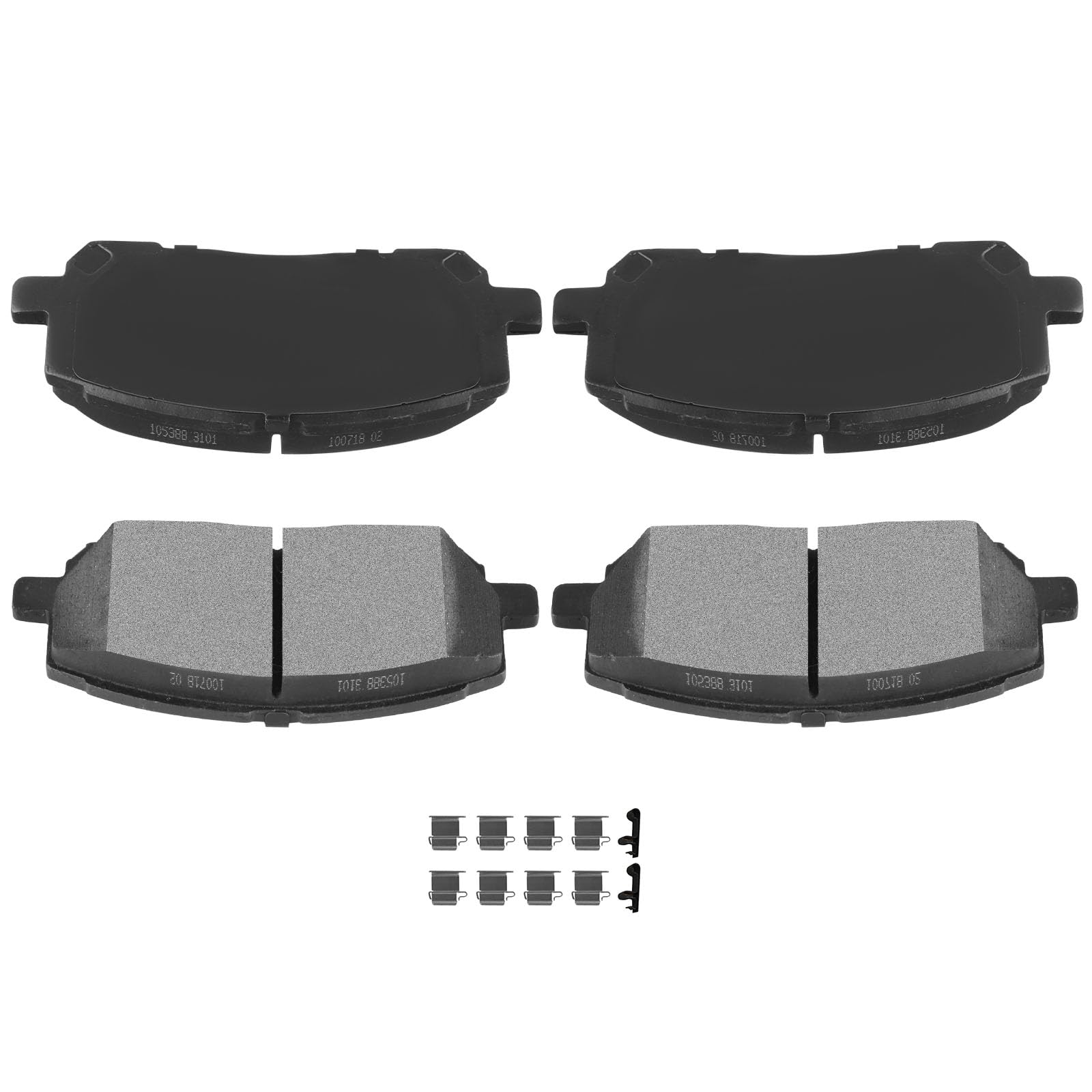 Automuto 4Pcs Front Semi-Metallic Disc Brake Pads Set D884 For Toyota For Highlander 2001-2007