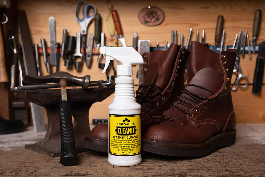 Obenauf'S Cleanit Leather Cleaner - Natural Plant Oil Leather Cleaner For Boots, Furniture And Car Interior - Safe And Gentle No