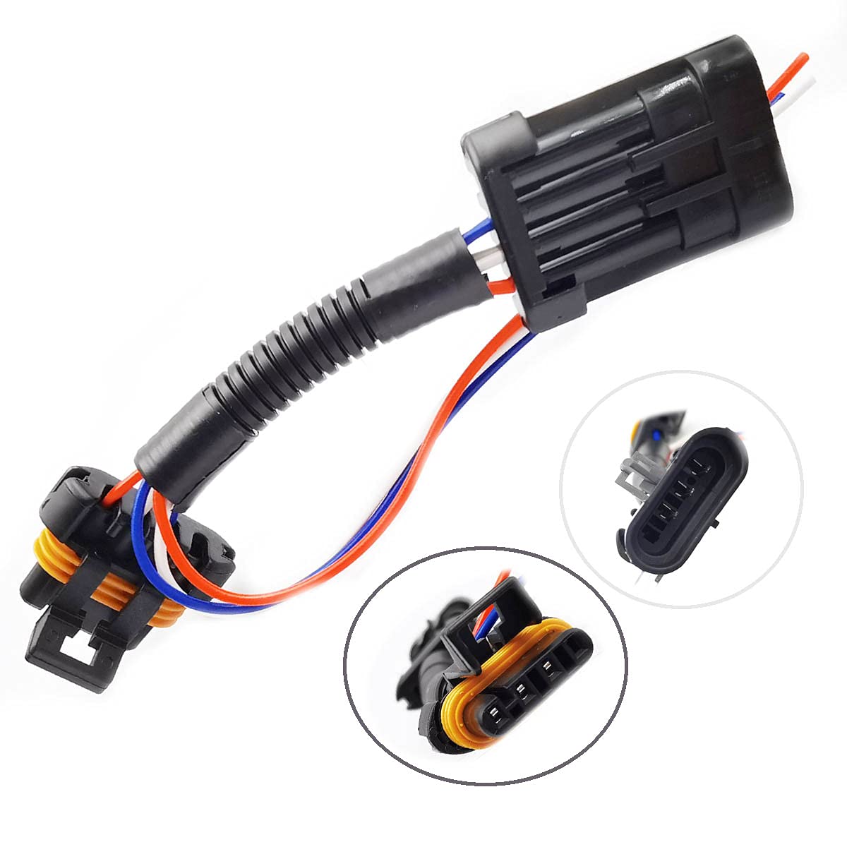 Devmo 2Pcs Compatible With Polaris Rzr 900 1000 Xp Turbo Tail Light Power Harness Whip Brake Light License Plate Rear Light Plug And Play 3 Wire Power Harness