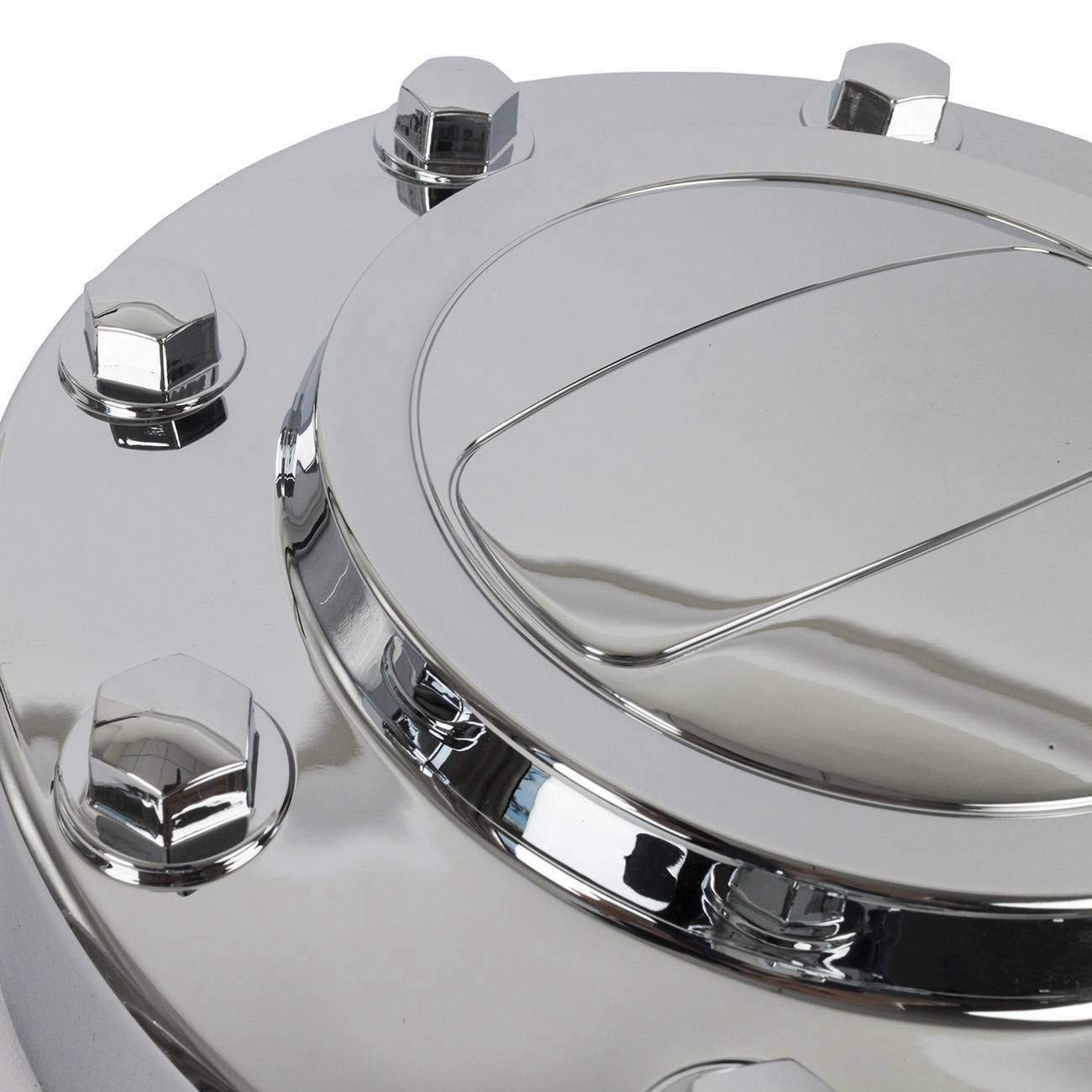 Karpal Front And Rear Wheel Center Hubcap Compatible With 2011-2018 Ram 3500 1-Ton Dually Drw, Alcoa Alloy, (2Pcs Front), (2Pcs, Rear)