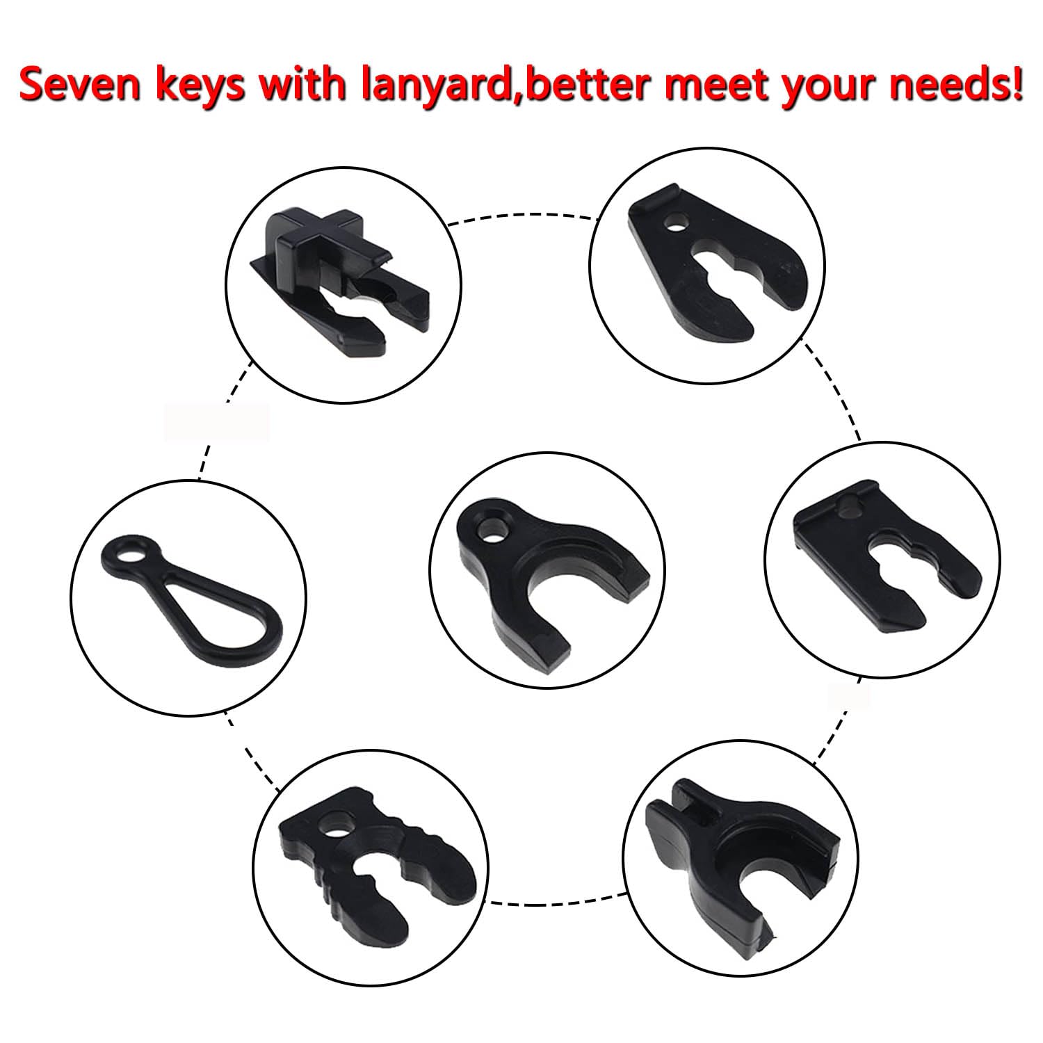 Universal Boat Kill Switch Keys Lanyard, Outboard Jet Ski Cord Tether Siut For Mercury, Yamaha, Honda, Tohatsu, Johnson, Evinrude, Suzuki