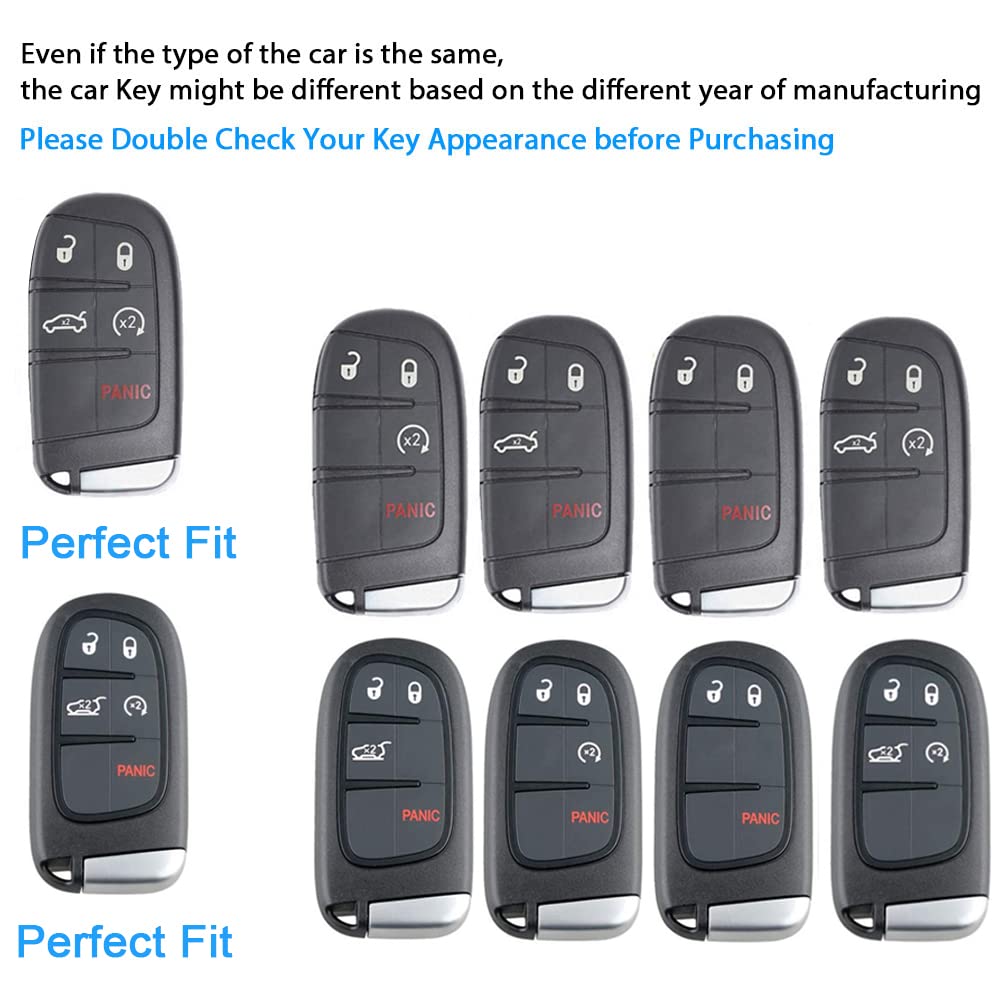 Qbuc For Jeep Key Fob Cover With Keychain Tpu Protection Key Case Compatible With Grand Cherokee Renegade Compass Smart Key