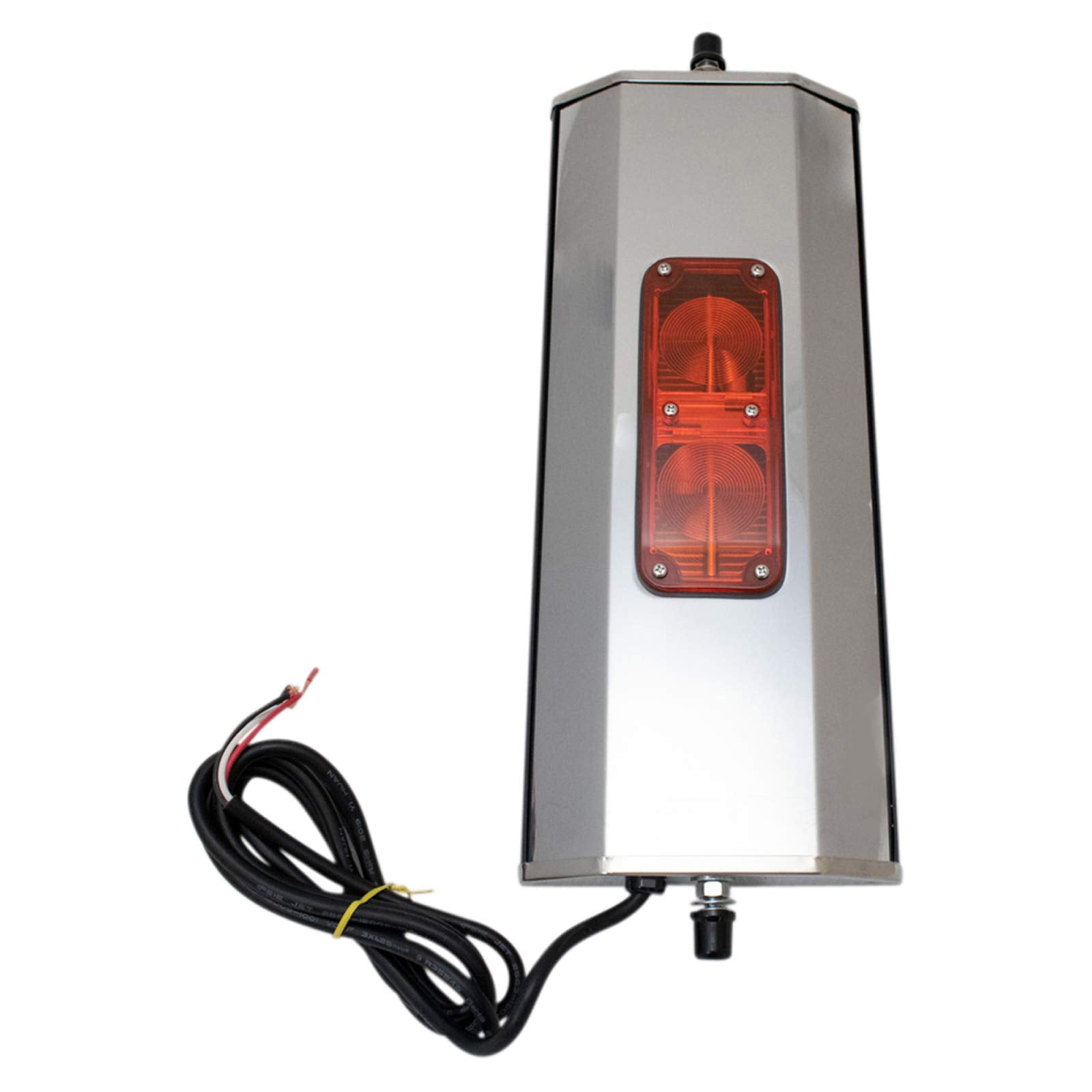 Trq 16'' X 7'' Stainless Steel West Coast Mirror Pair Heated Turn Signal Bubble Back