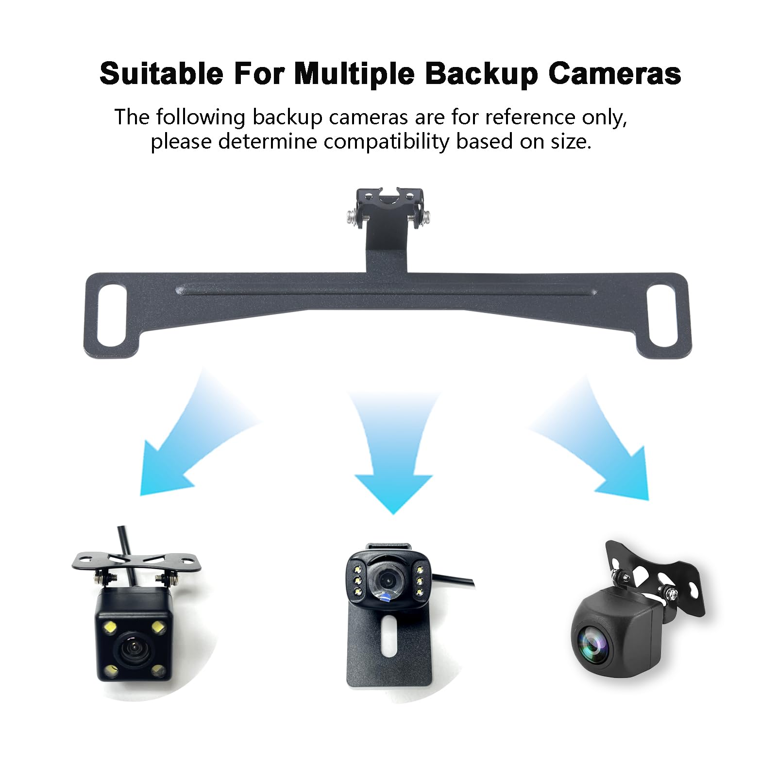 Voonoa Car Rear Camera License Plate Bracket With Screws Kit, Universal Rust-Proof Backup Camera Mount Accessories Installation