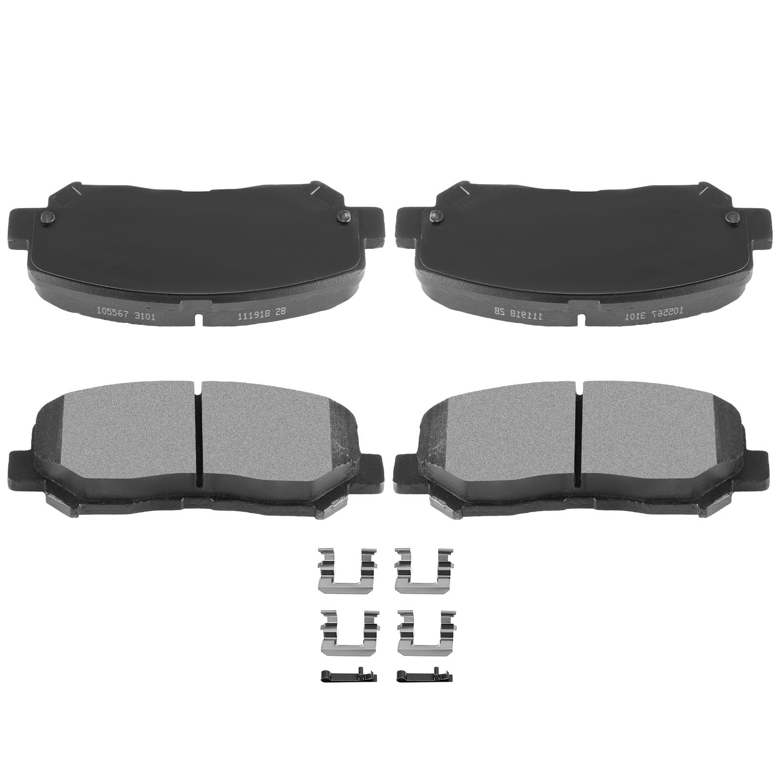Automuto 4Pcs Front Semi-Metallic Disc Brake Pads Set D1640 For Chrysler 200 2015-2016,For Dodge Dart 2013-2016,For Jeep For Che