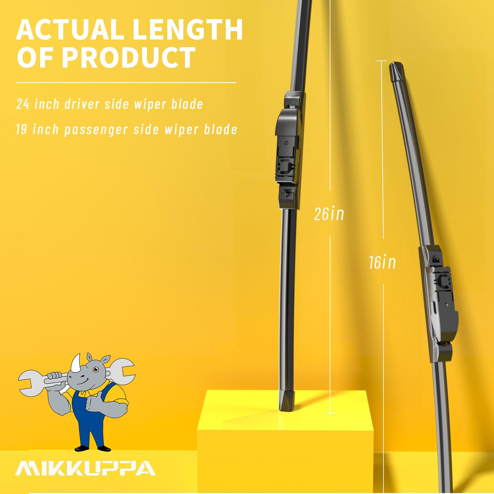 Windshield Wiper Blades, 26' + 16' Replacement For 2017-2021 Subaru Impreza Crosstrek - Mikkuppa Front Wiper Replacement (Pack Of 2)