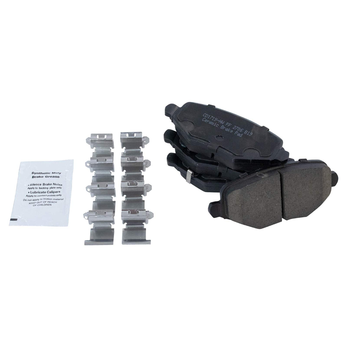 TRQ Rear Brake Pads Ceramic Compatible with 2012-2016 Chrysler Town Country 2012-2018 Dodge Grand Caravan 2013 Journey 2012-2015