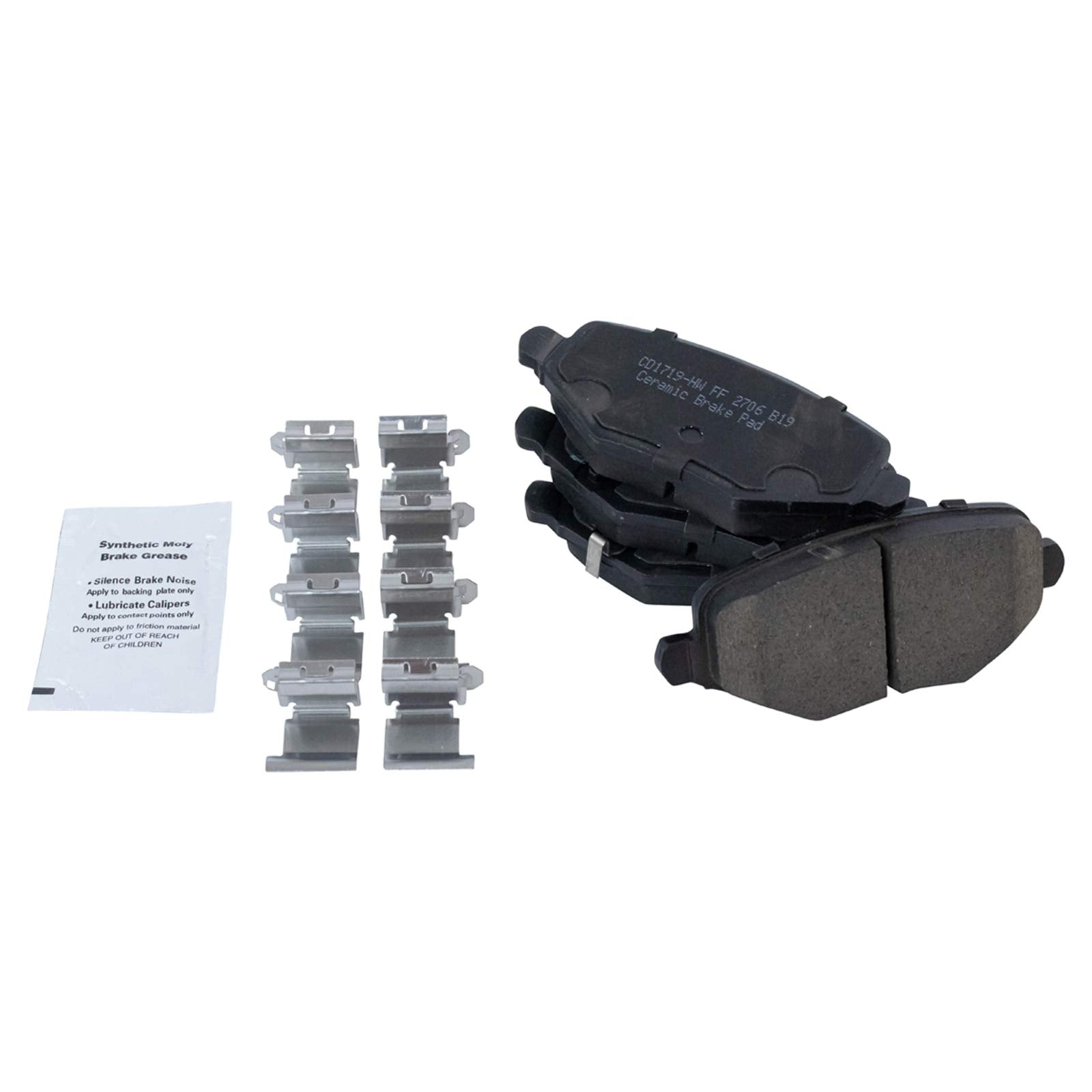 Trq Rear Brake Pad & Rotor Kit Brake Pads Brake Rotor Ceramic Solid Premium G-Coated Compatible With 2014-2016 Chrysler Town & C