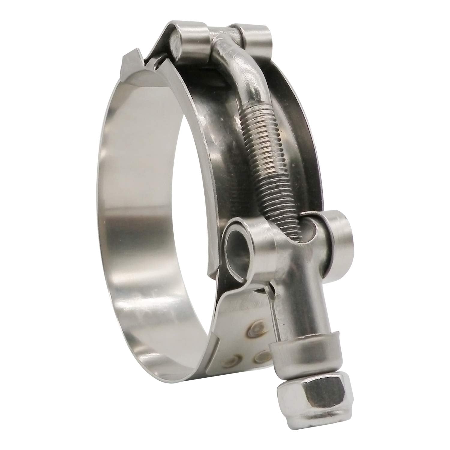 Roadformer 2.5'' T-Bolt Hose Clamp - Working Range 70Mm - 78Mm For 2.5'' Hose Id, Stainless Steel Bolt, Stainless Steel Band Flo