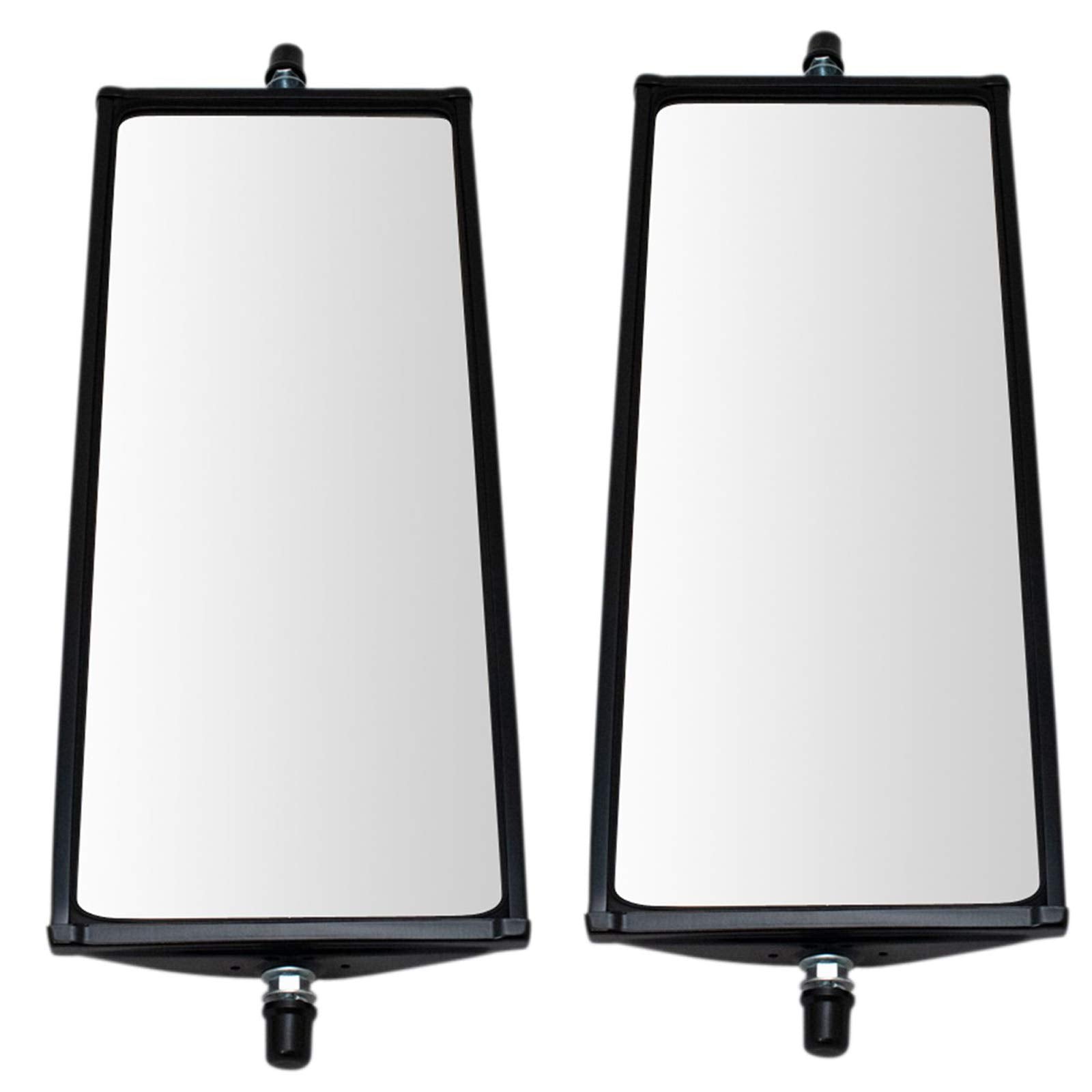 Trq 16'' X 6.5'' Stainless Steel West Coast Mirror Pair Pillow Back For Hd Semi Truck