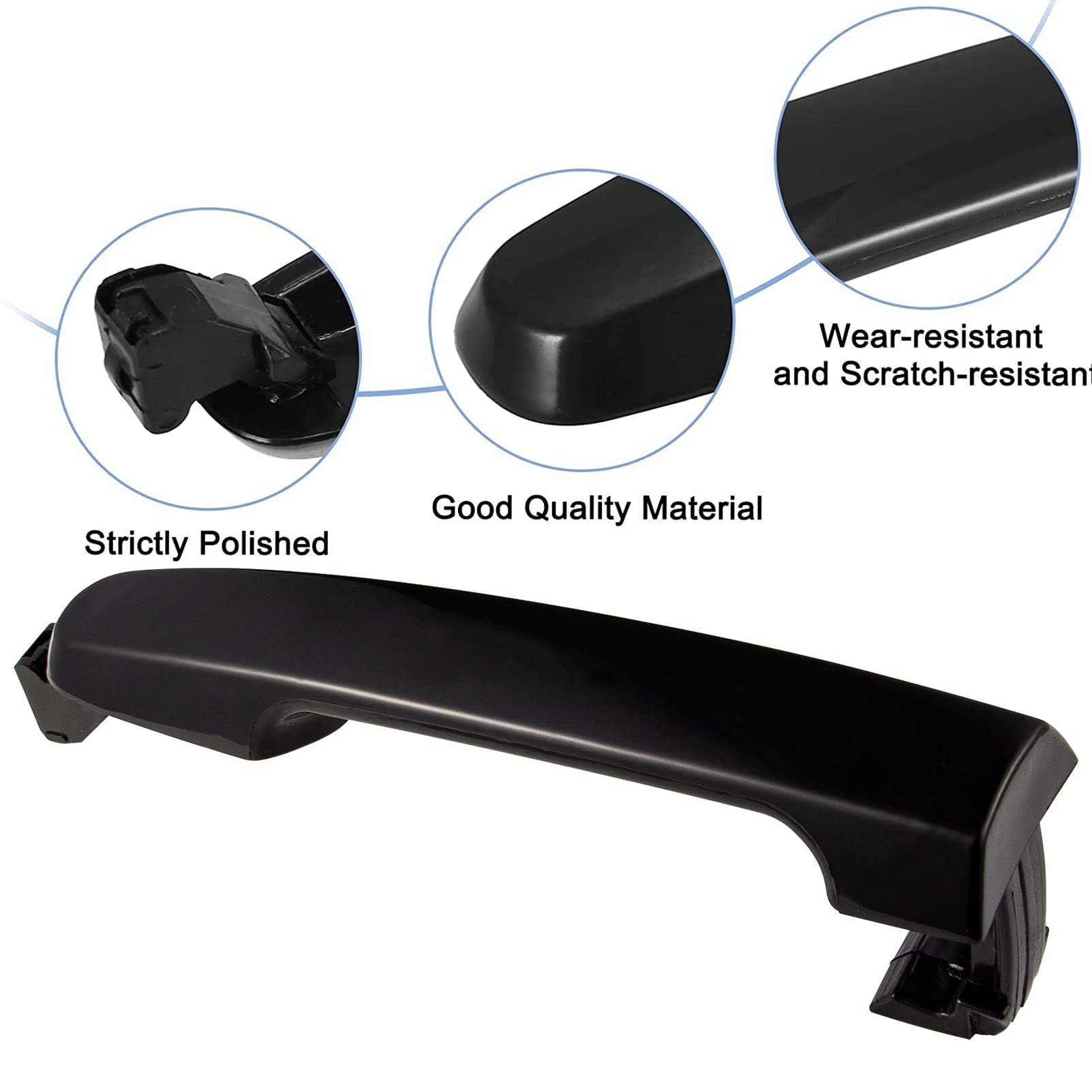 Nfspeeding Door Handle Set Of 4Pcs Exterior Front Rear Left Right Fits 2003-2008 Corolla 2003-2010 Matrix 2002-2006 Camry 2001-2