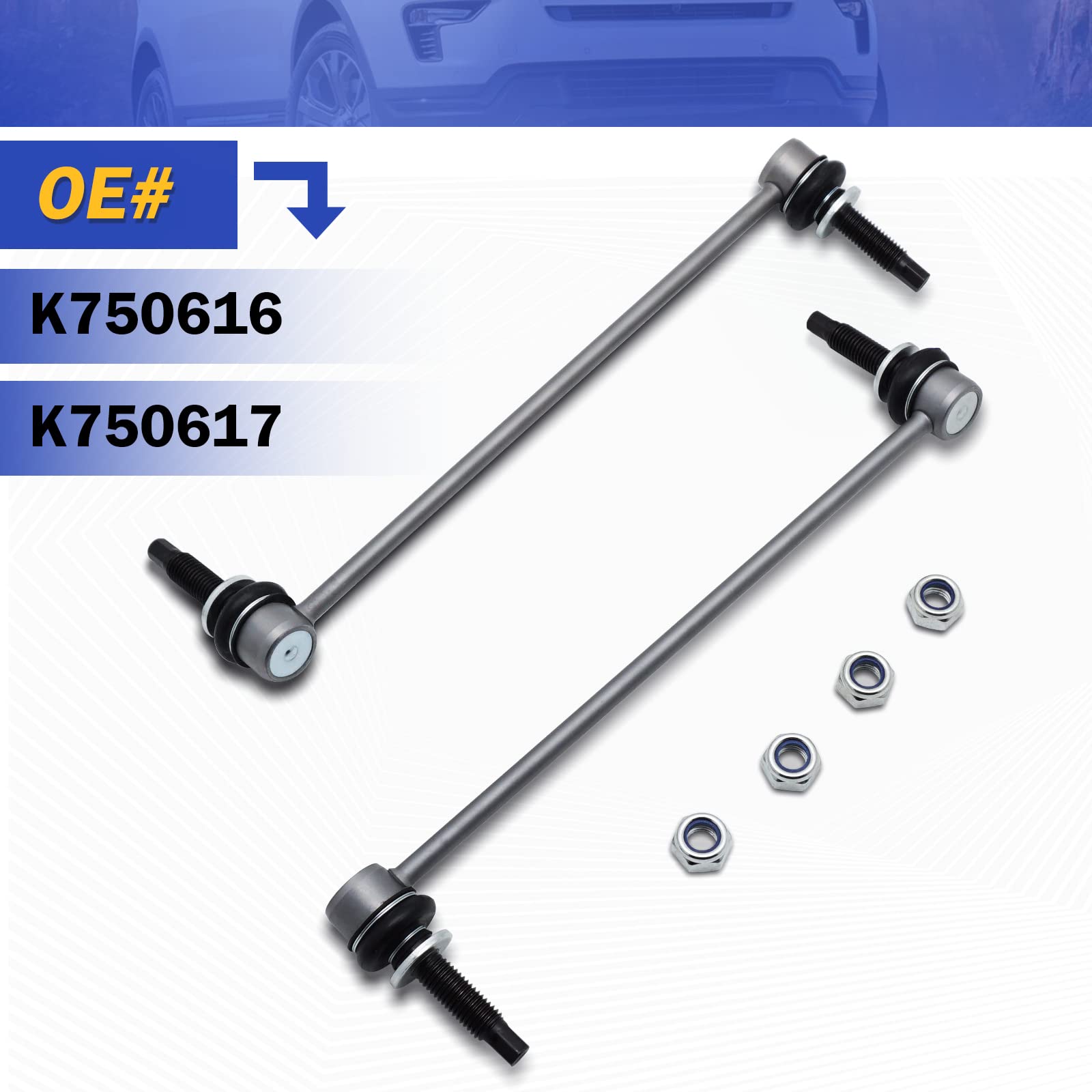 Zinc-Nickel Alloy Stabilizer Sway Bar Links For 2011-2018 Ford Explorer Police Interceptor K750616 K750617
