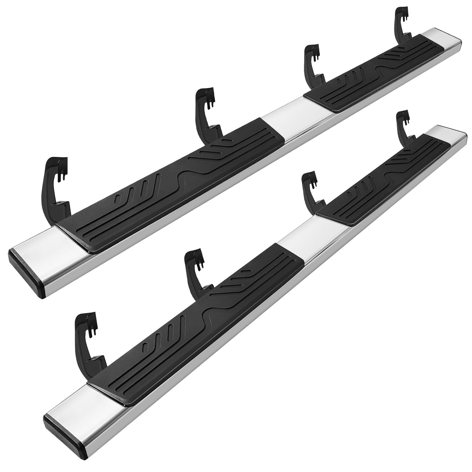 Pz 6.5'' Crew Cab Running Boards For 2007-2018 Chevy Silverado/Gmc Sierra 1500, 2007-2019 For 2500Hd 3500Hd 2019 Ld, Mirror Stai