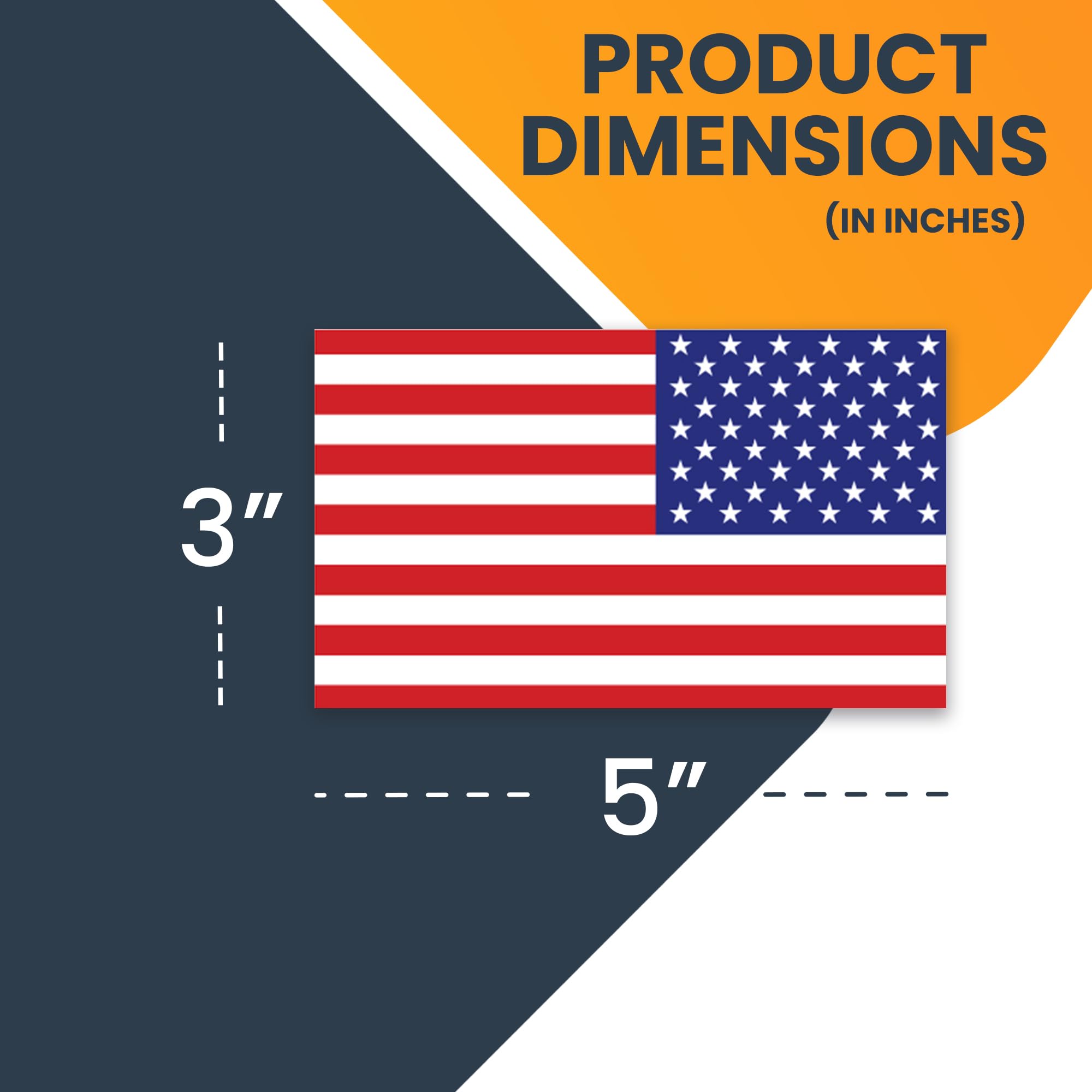 Magnet Me Up Reversed American Flag Magnet Decal, 3X5 Inches, Red White, And Blue, Heavy Duty Automotive Magnet For Car, Truck,