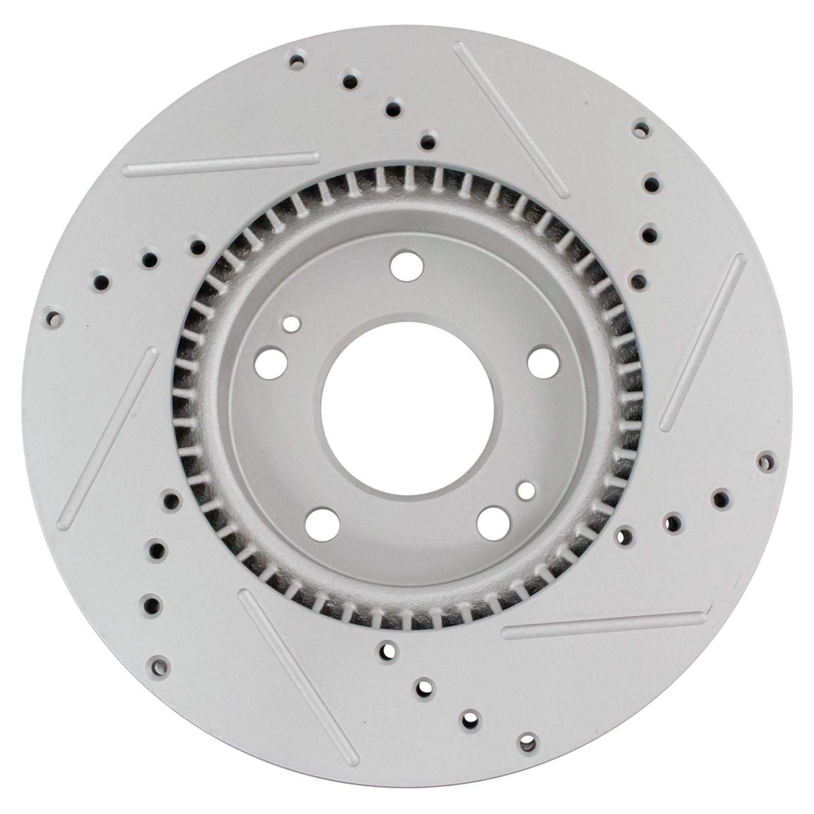 Trq Front Performance Brake Rotor Drilled Slotted Pair For 2007-2010 Magentis / 2006-2010 Optima / 2006-2010 Sonata / 2005-2011