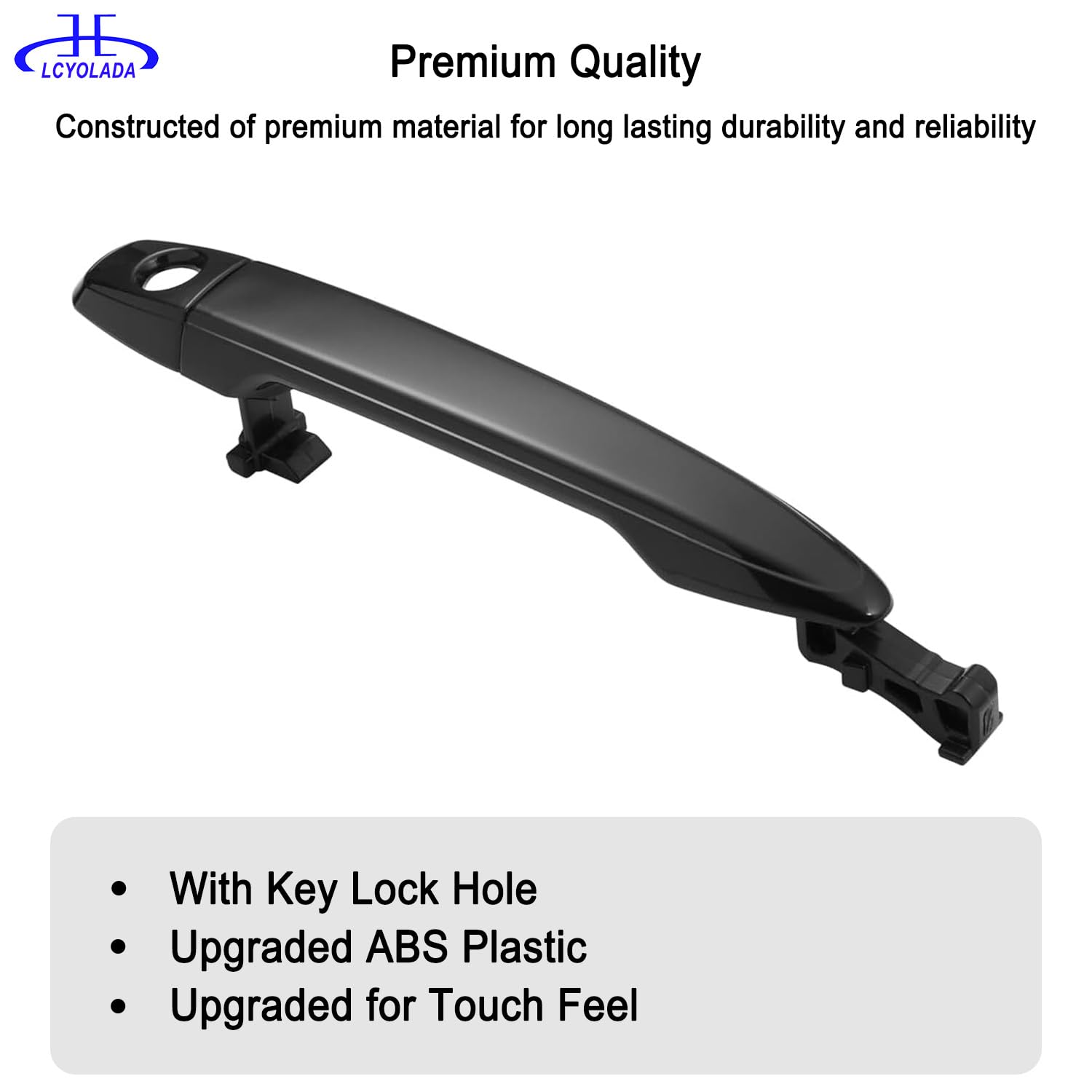 Front Left Drive Side Exterior Door Handle Compatible With Toyota Camry 2007-2011, 4Runner 2003-2009, 2005-2015 Tacoma, 2005-201