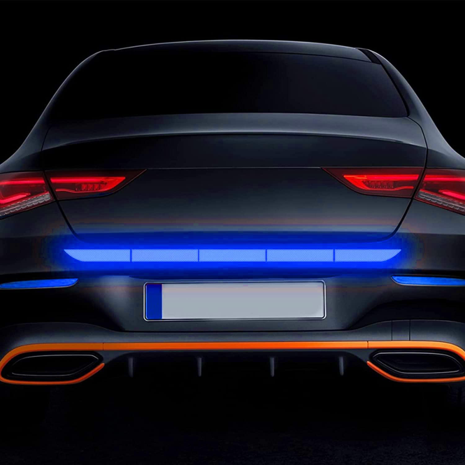 RUANTE Universal Car Reflective Stickers Super Reflective Car Boot Tailgate Trim Stickers Car Anti-Collision Strips Reflective S