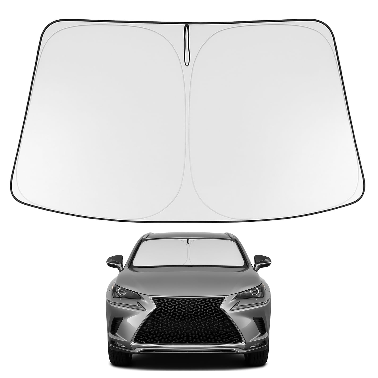 Proadsy 2025 Upgrade Windshield Sun Shade Custom Fit 2015-2021 Lexus Nx Foldable Front Sunshade Protector Sun Visor Blocks Uv Ra