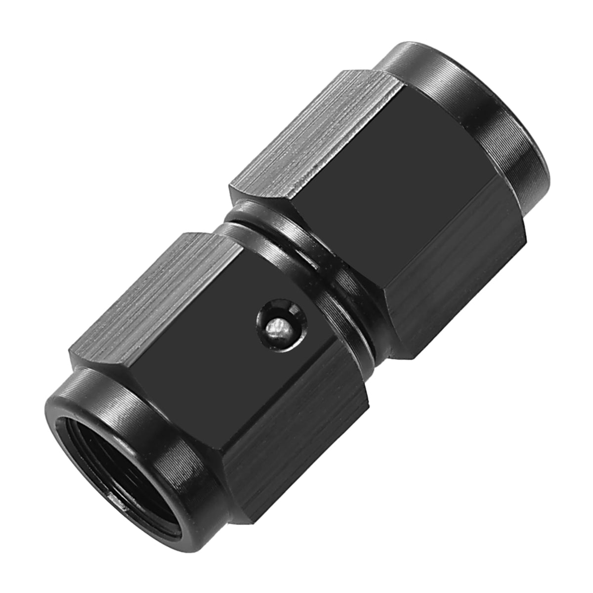 Evil Energy 3An Female To 3An Female Straight Swivel Coupler Union Fitting Adapter Aluminum Black