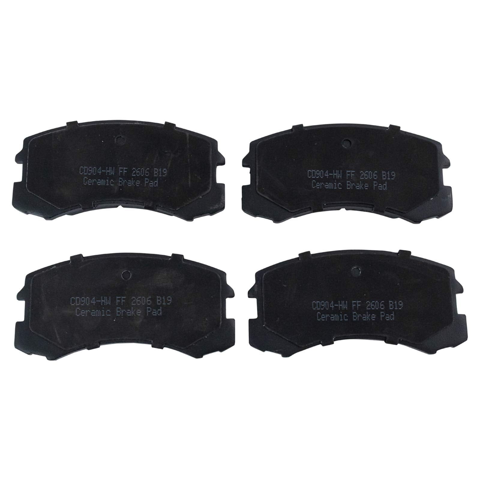 TRQ Front Brake Pads Ceramic Compatible with 2002-2007 Mitsubishi Lancer