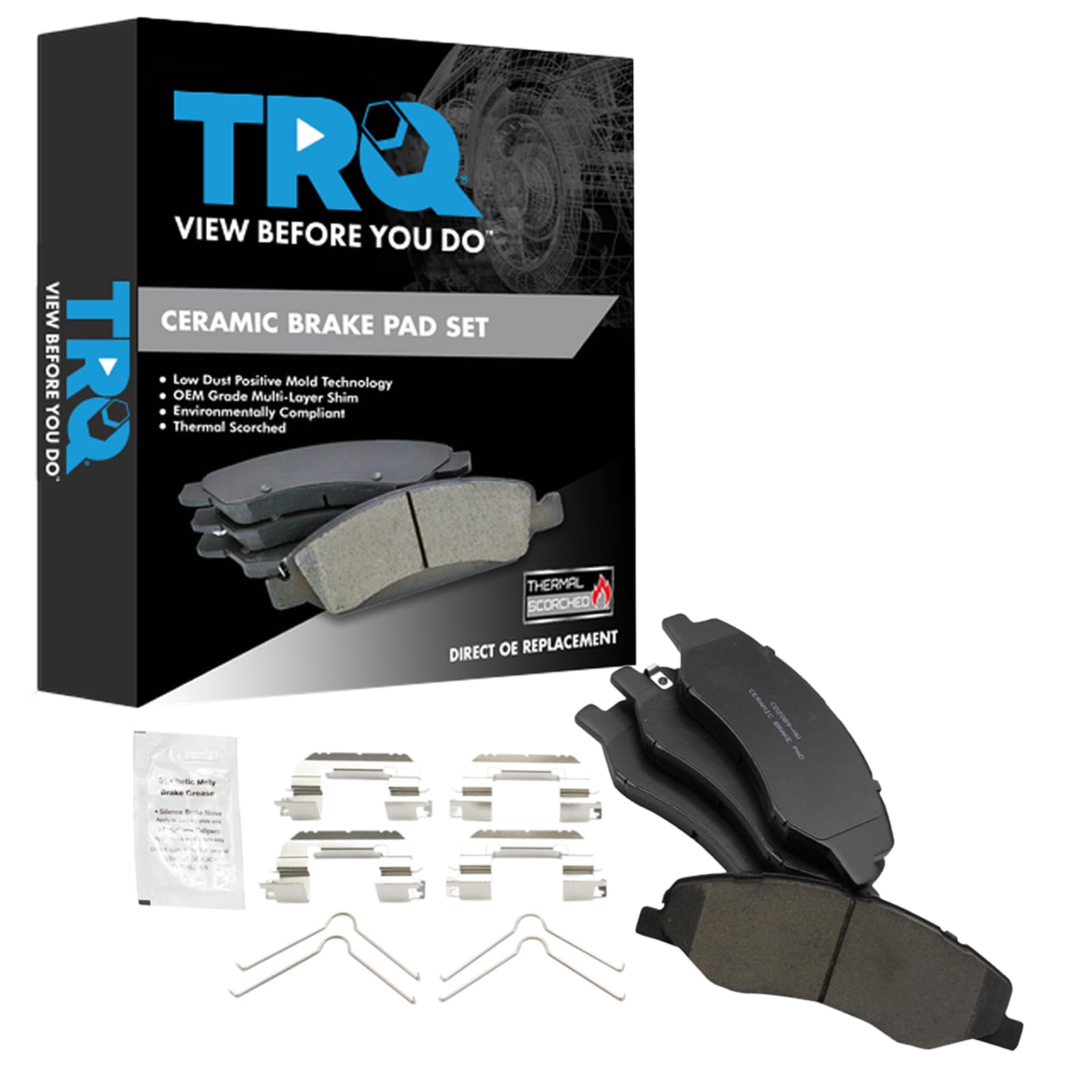 TRQ Front Brake Pads Ceramic Compatible with 2018-2022 Honda Odyssey