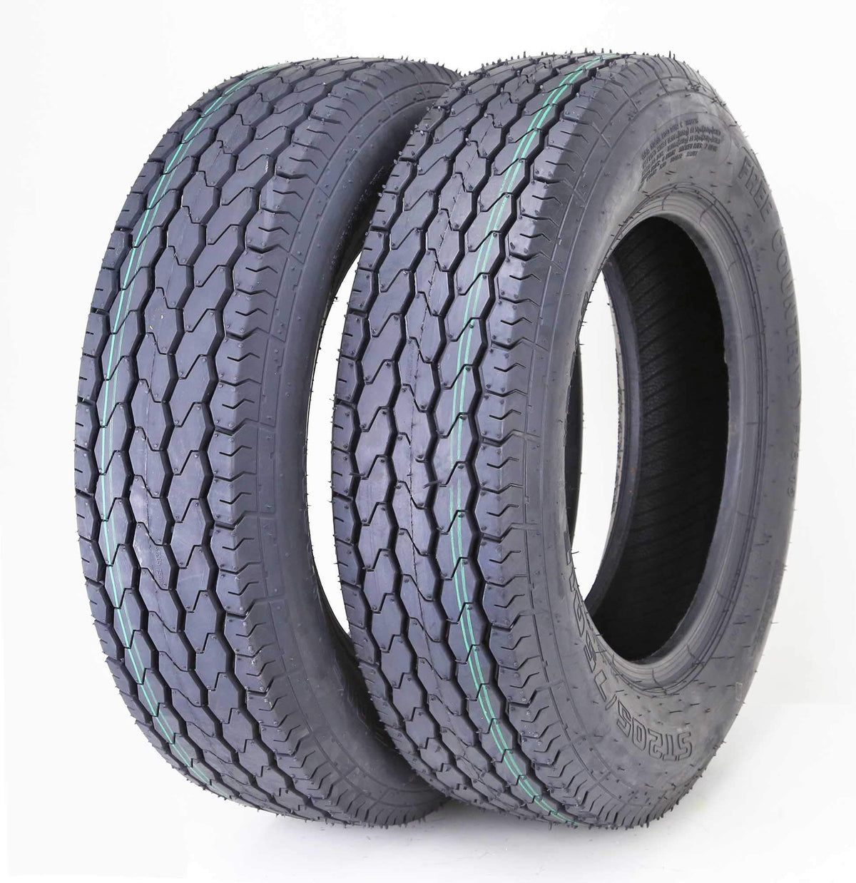 2 New Premium Free Country Trailer Tires St 205/75D15-11021 …