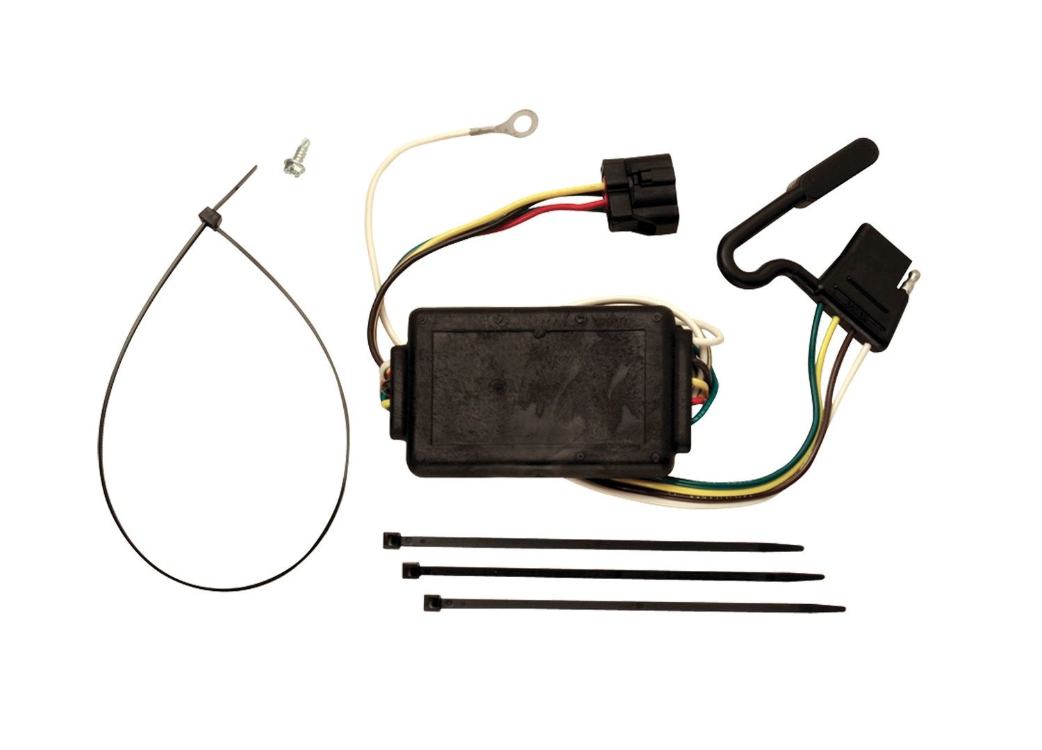 Tekonsha 118401 T-One T-Connector Harness, 4-Way Flat, w/Circuit Protected Converter, Compatable with 2005-2010 KIA Sportage Bla