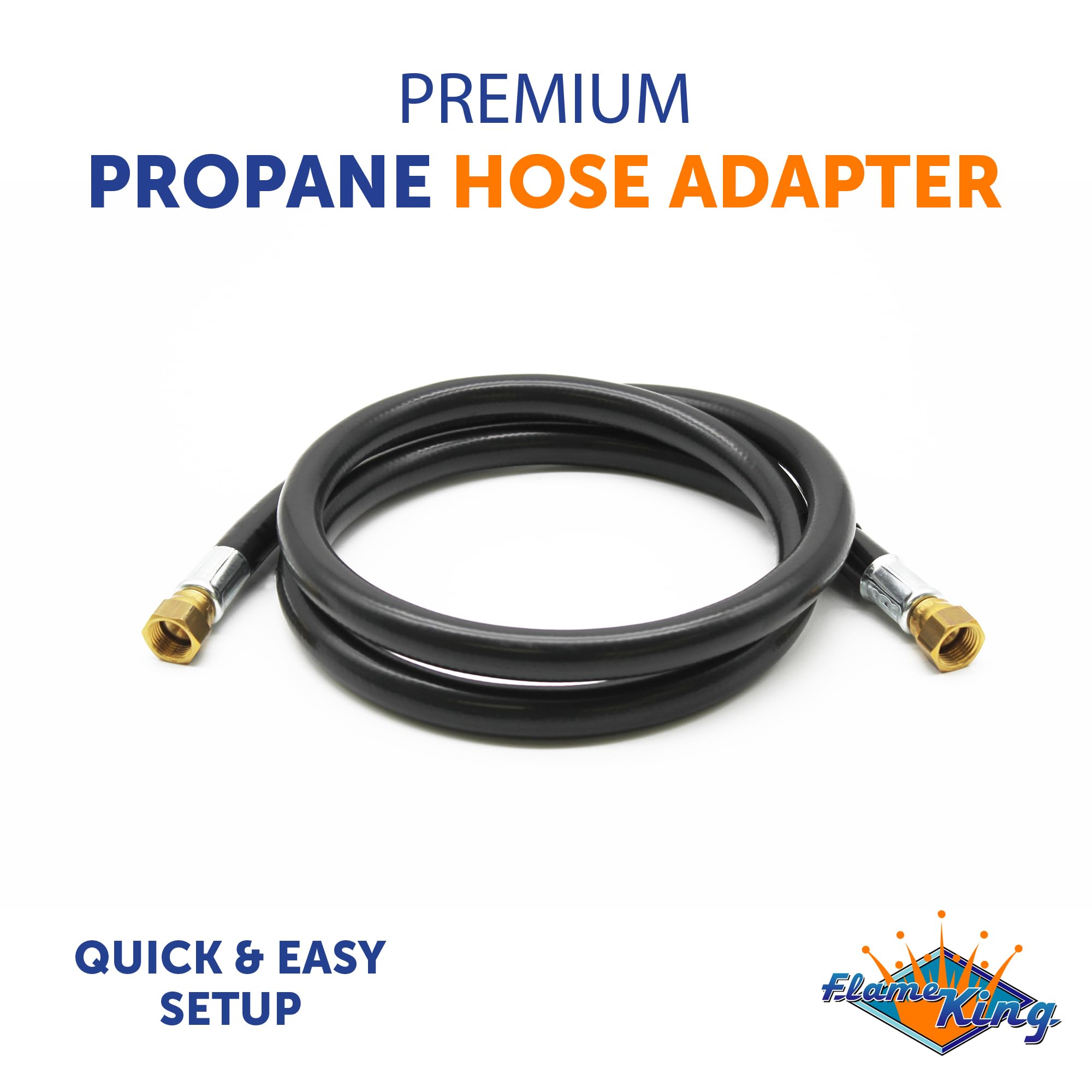 Flame King Thermo Rubber Rv Slide Out Hose Assembly, 72 Inch, 3/8 Inch Id, Female To Female - 100159-72