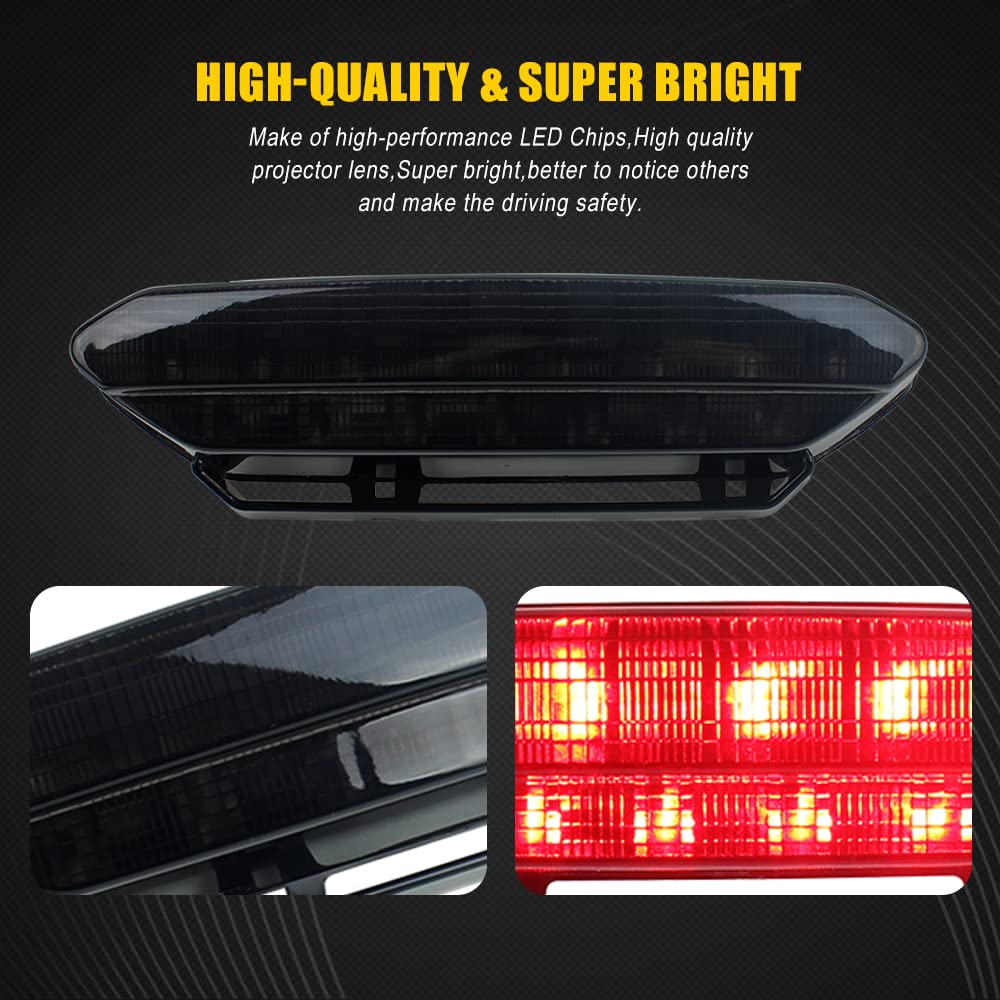 Akmties Yfz450 Led Tail Light Brake Rear Light For Atv 2006-2009 Yamaha Yfz 450(Smoked 1Pcs)