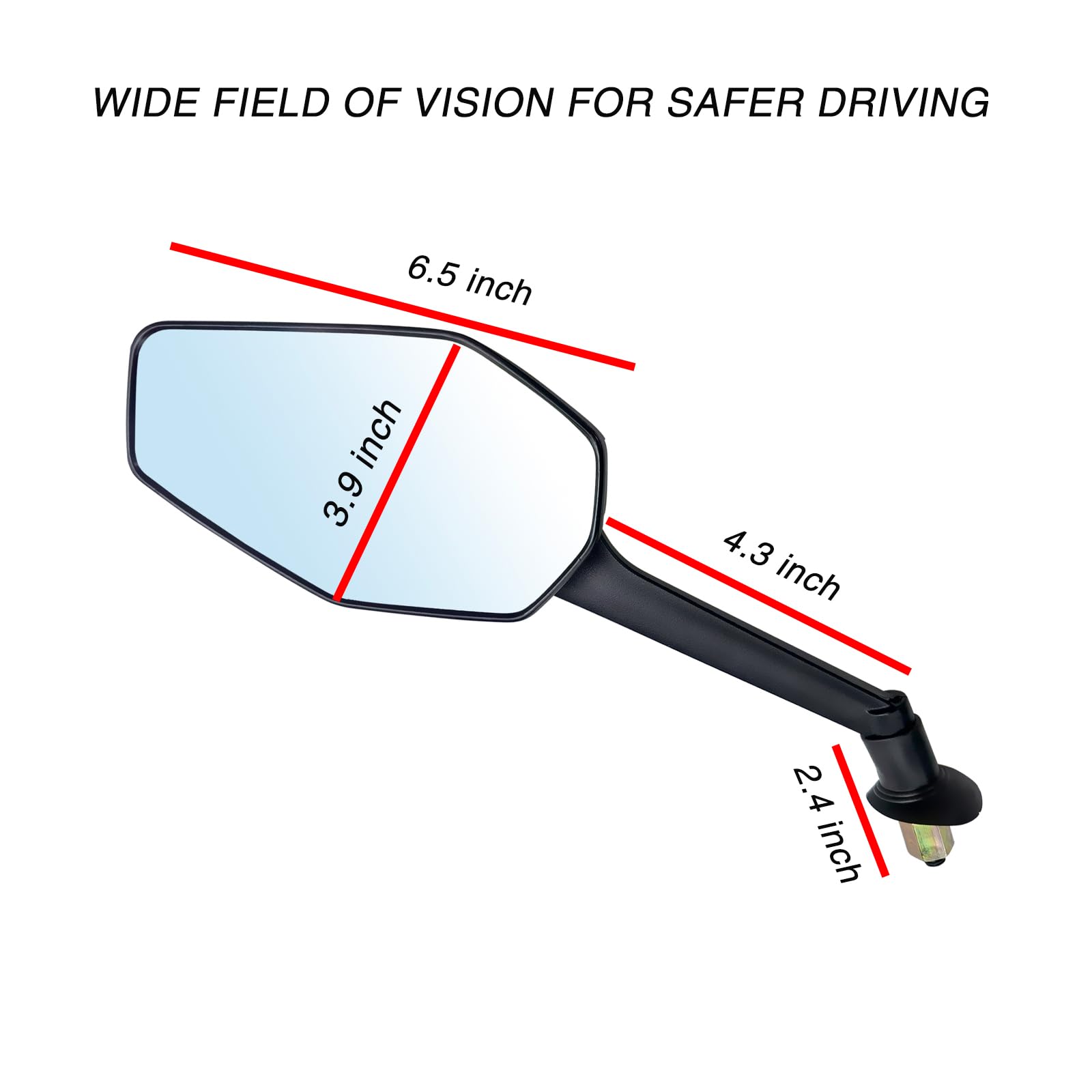 Mamiko 8Mm Motorcycle Mirrors Universal For 7/8''Handlebars Bike Mirror Compatible With Atv Snowmobile Scooter Moped Dirt Bike S