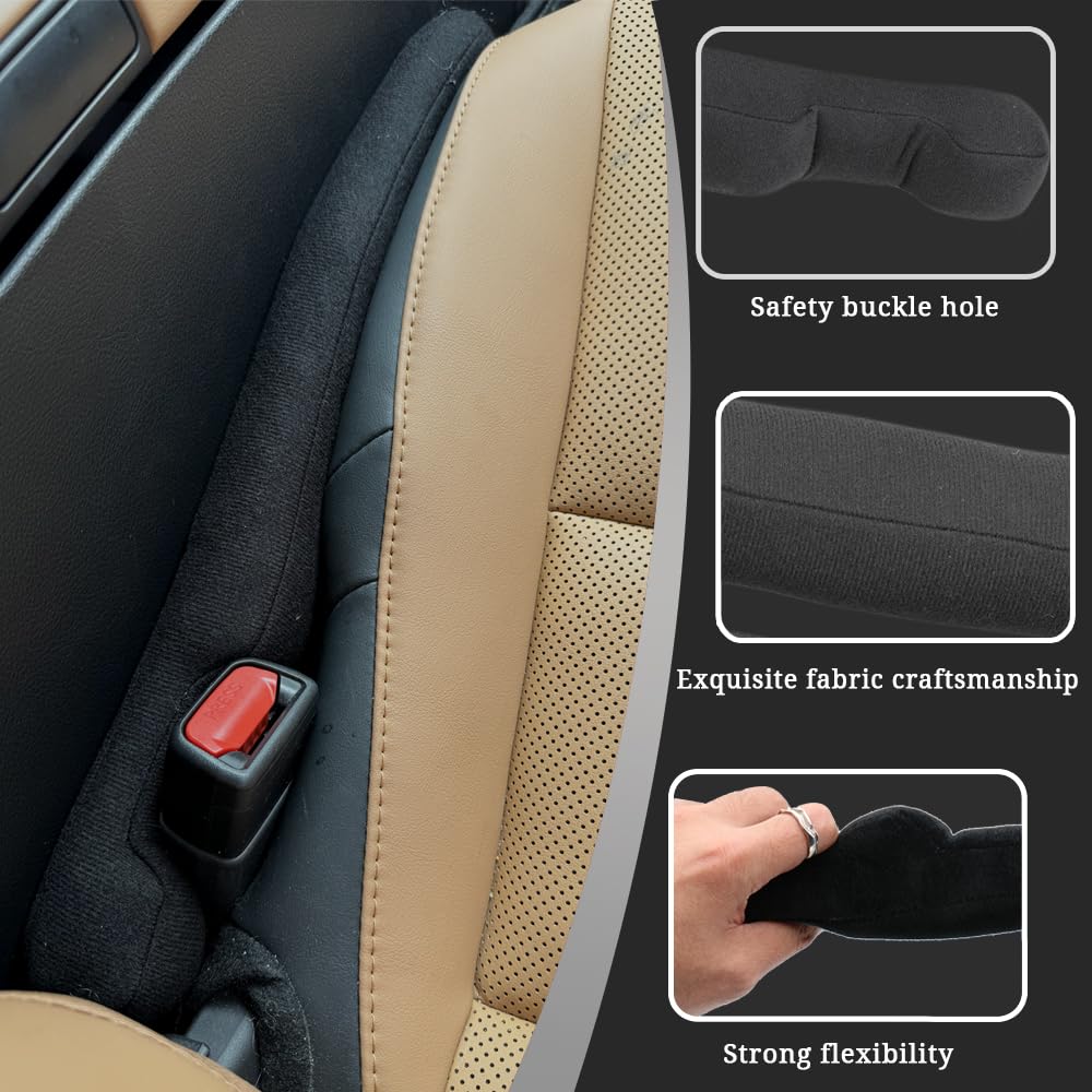 Ylxgt Car Seat Gap Filler Universal For Car Suv Truck Fit Organizer Fill The Gap Between Seat And Console Stop Things From Dropping Black 4Pcs