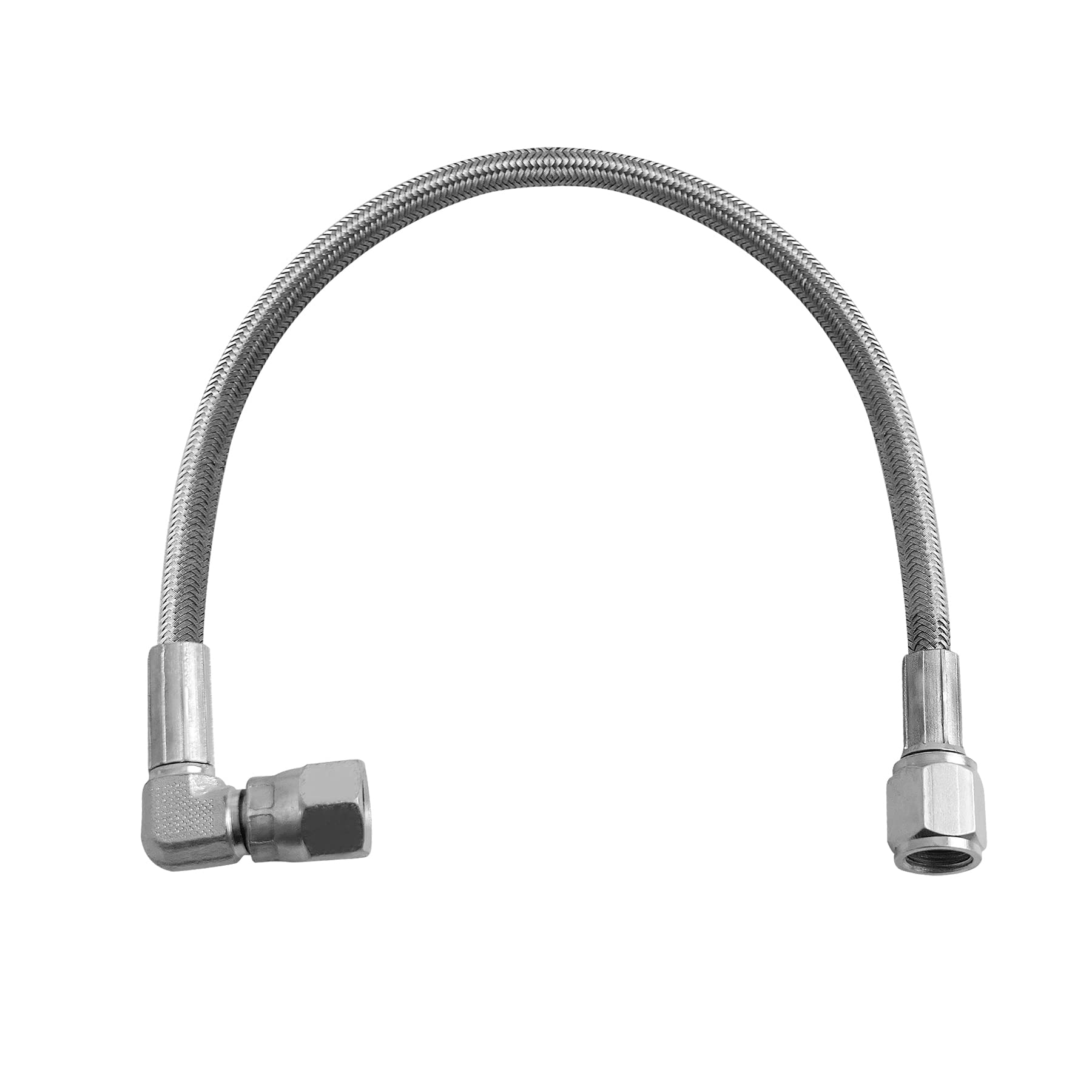 4AN Turbo Oil Feed Line 12'' Turbo Feed Line Length Stainless Steel Braided 4AN Pressure Stainless Remote Turbocharger Oil Drain