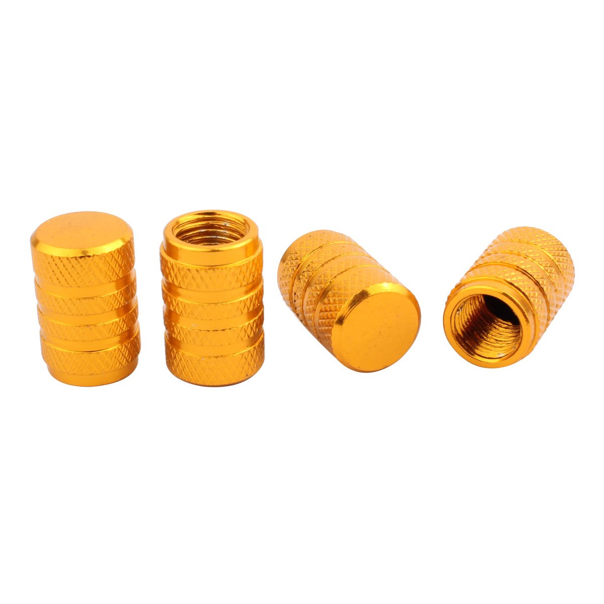 Tomall Round Style Wheel Tyre Valve Stem Caps Gold For Motorcycles Rims Dustproof Caps