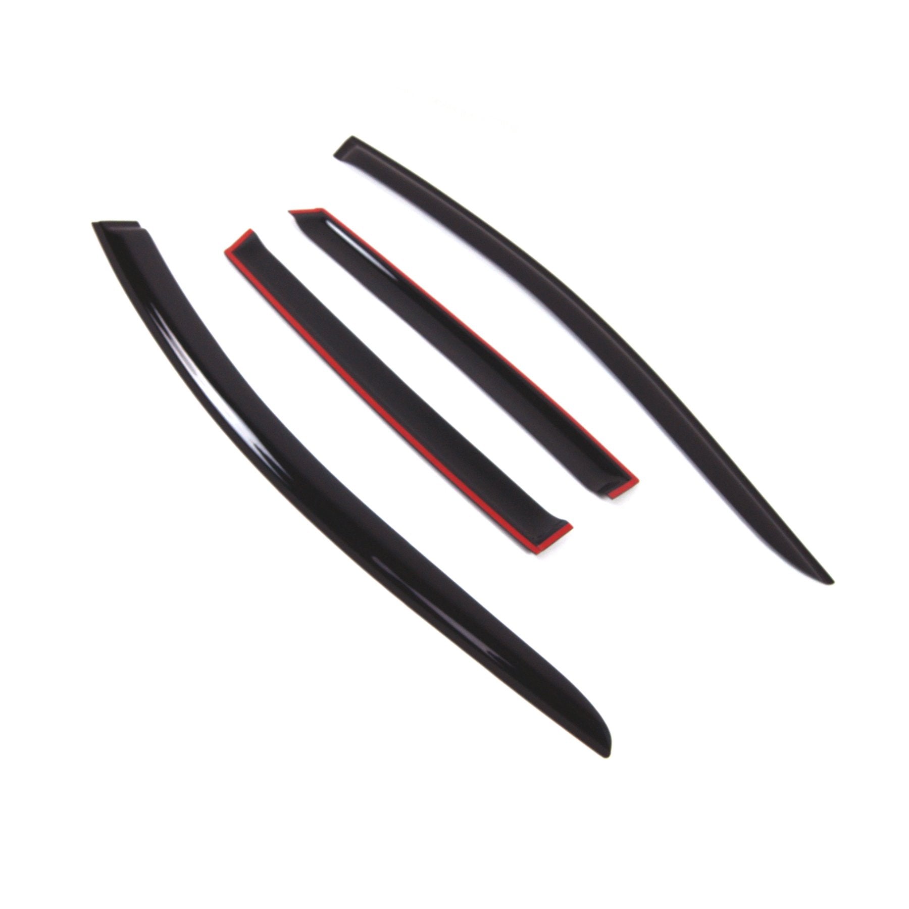 Tuningpros Wd2-633 Dark Smoke 4 Pcs Set Window Visor (Outside Mount) Deflector Rain Guard Compatible With 2013-2016 Ford Escape