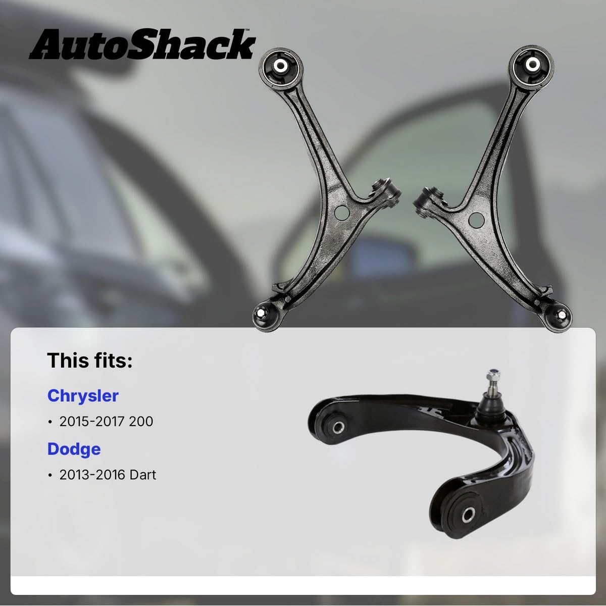 Autoshack Front Lower Control Arms And Ball Joints Assembly With Bushings Pair Of 2 Driver And Passenger Side Replacement For 2015-2017 Chrysler 200 2013-2016 Dodge Dart 2.0L 2.4L Awd Fwd Cak351203Pr