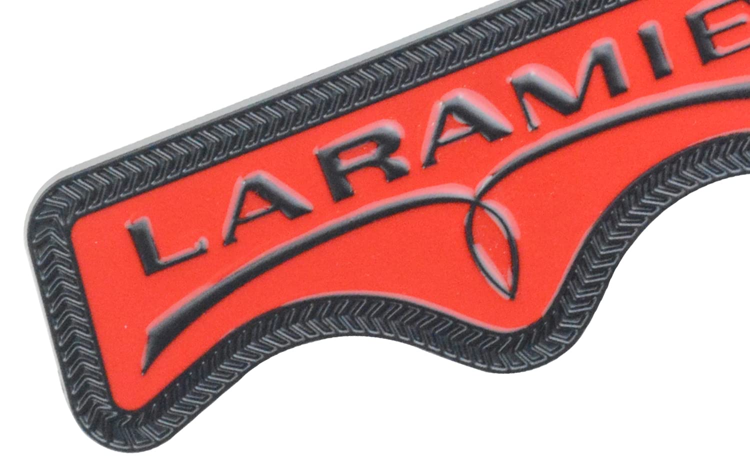 Embroom Laramie Emblem, 3D Laramie Badge Nameplate Tailgate Sticker Decal Replacement For Ram 1500 2500 3500 (Chrome)