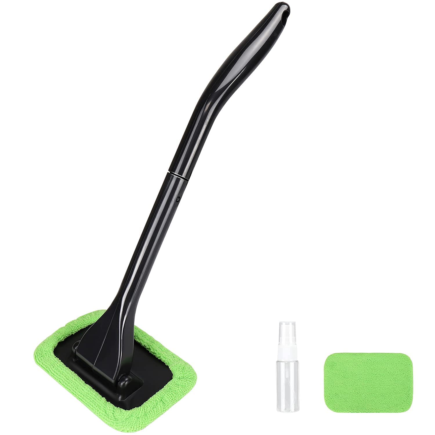 XINDELL Windshield Cleaning Tool - Auto Glass Cleaner with Detachable Handle, Microfiber Cloth Car Window Cleaning Kit, Interior