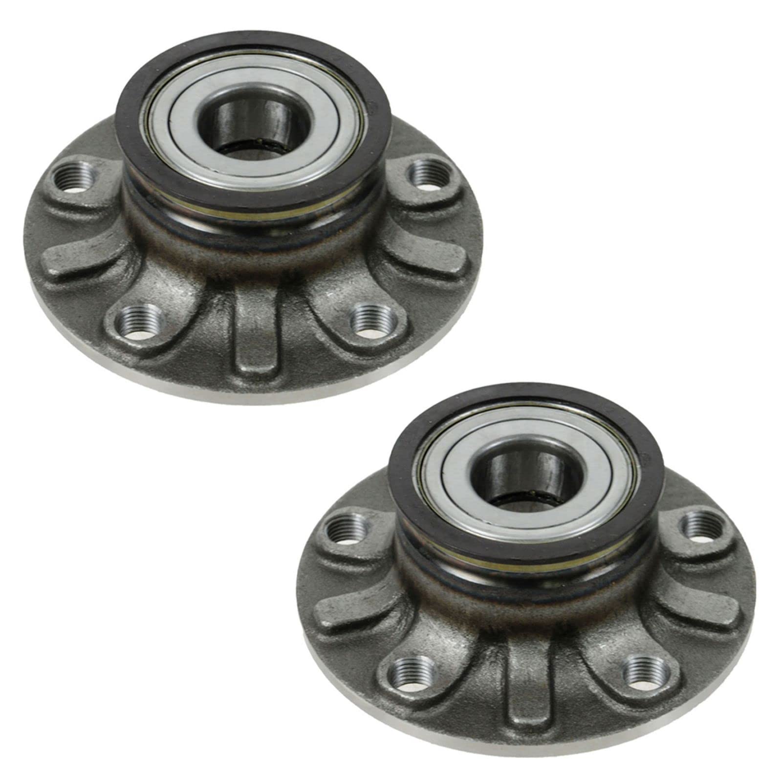 Trq Rear Wheel Hub & Bearing Lh & Rh Pair Set Compatible With Audi Golf Gti Rabbit A3 Vw