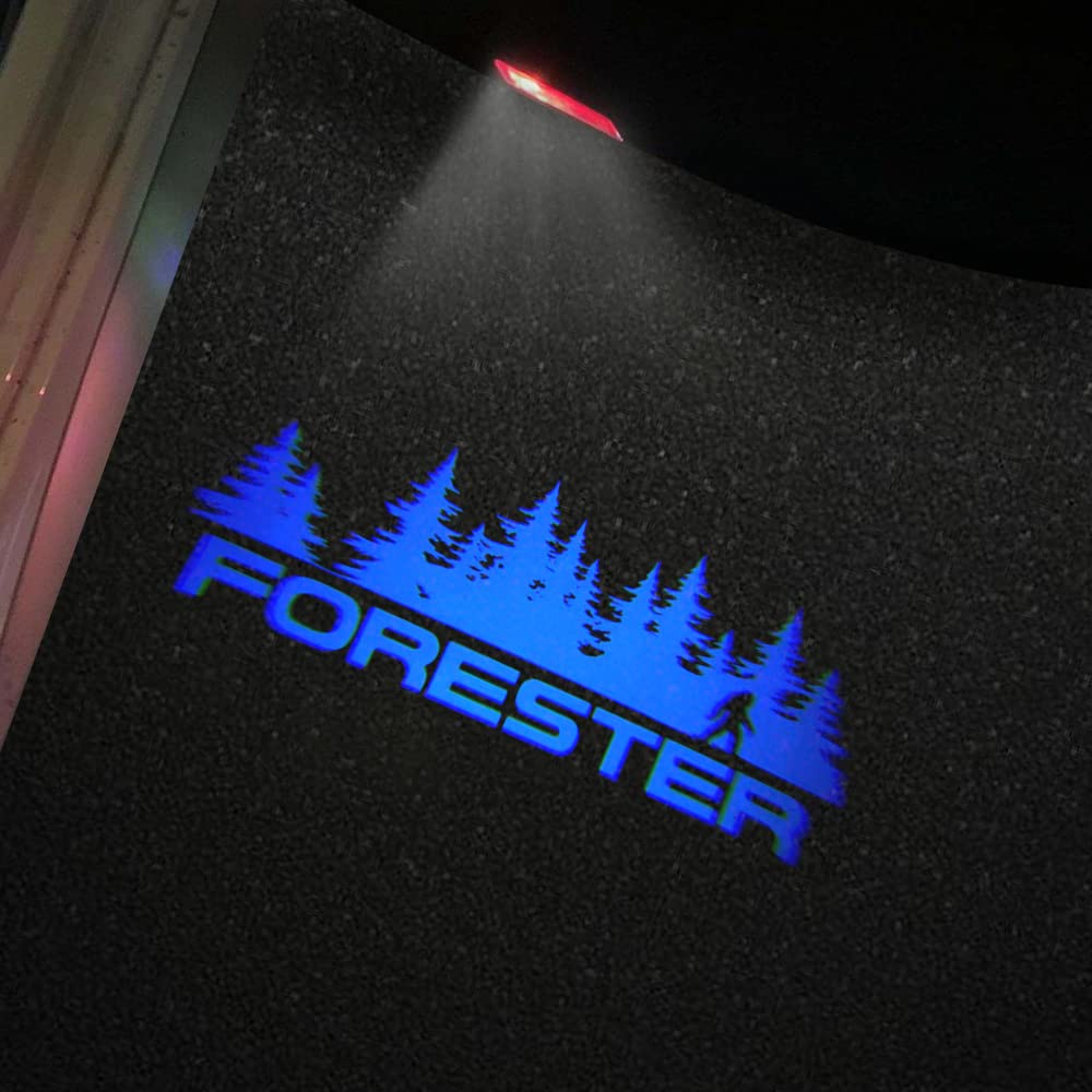 uunonaha LED Car Door Logo Lights - Non-Fading Projector Puddle Lamp for Forester - Forester Blue - ABS Material - 2 Pcs