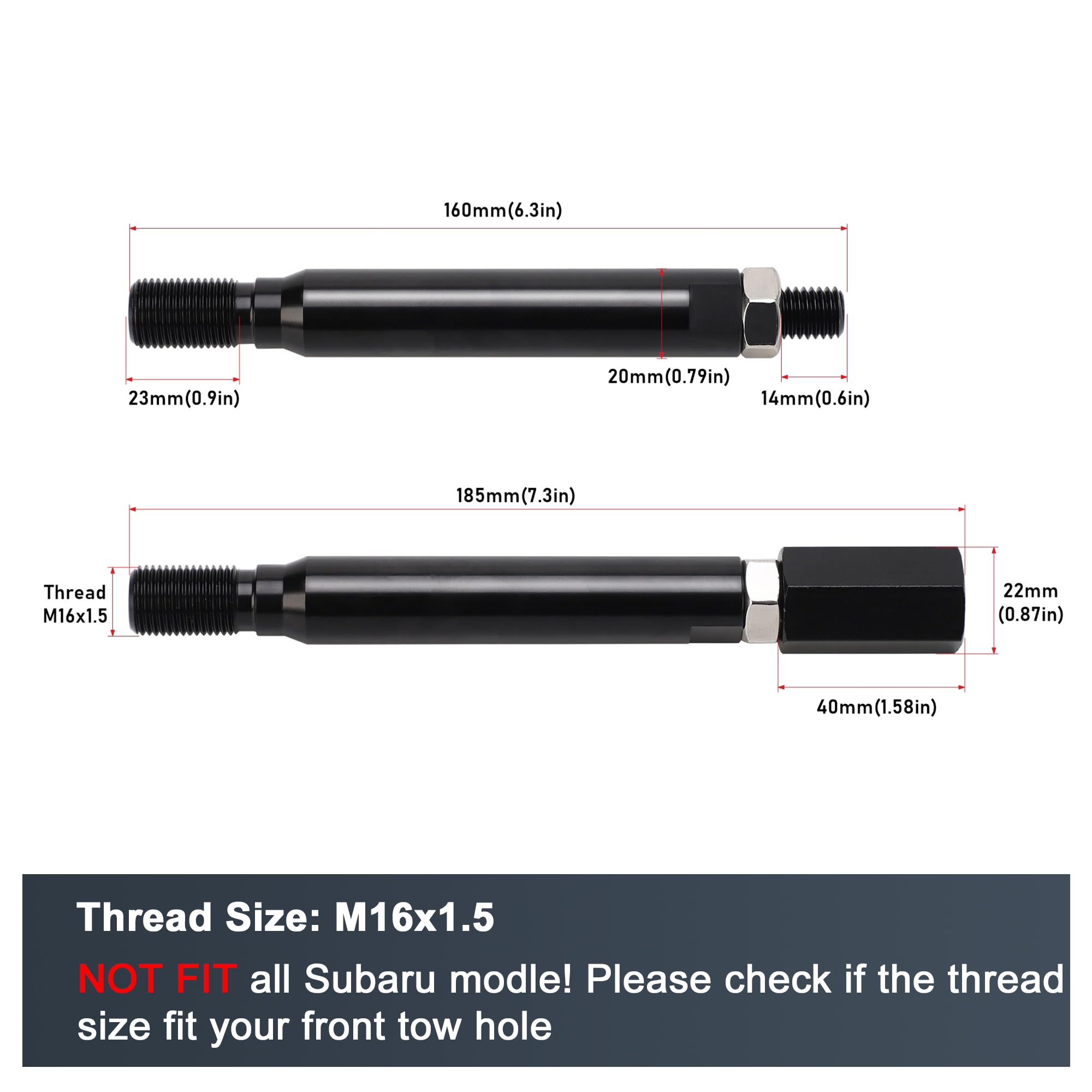 CNSPEED Front Bumper Tow Hook License Plate Mount Relocator Bracket Mounting Bolt Adapter Kit for Subaru BRZ WRX Crossbrek Fores