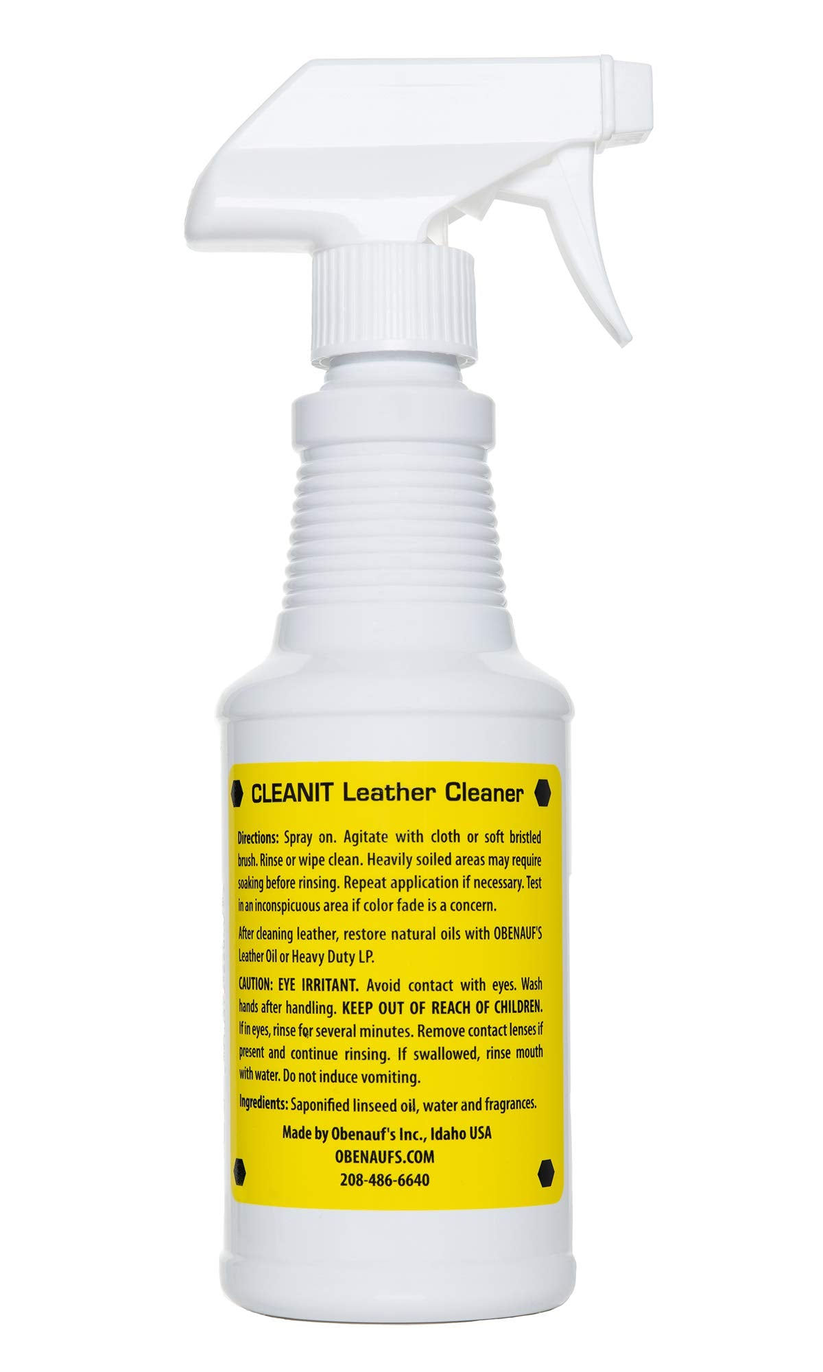 Obenauf'S Cleanit Leather Cleaner - Natural Plant Oil Leather Cleaner For Boots, Furniture And Car Interior - Safe And Gentle No