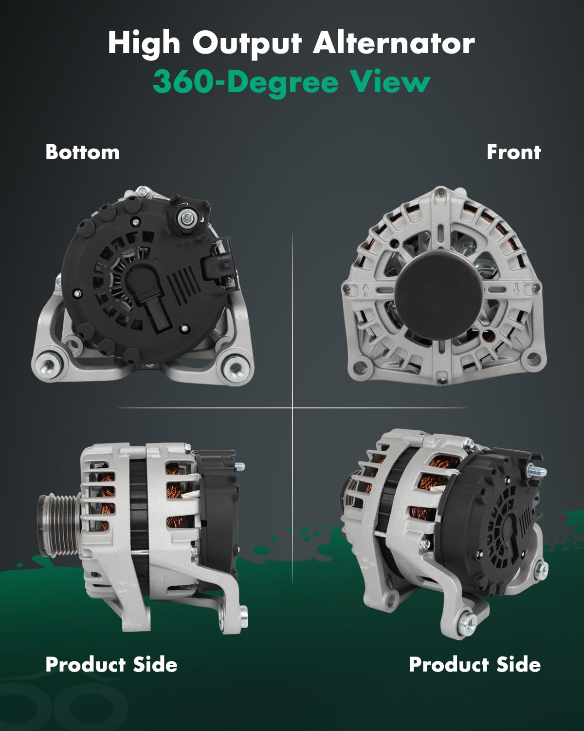 SCITOO Alternator Fit for Chevrolet for Cruze 2011 2012 2013 2014 2015 2016, L4 1.8L- 12V 130Amp CW SC6 Pulley Class, Replace OE