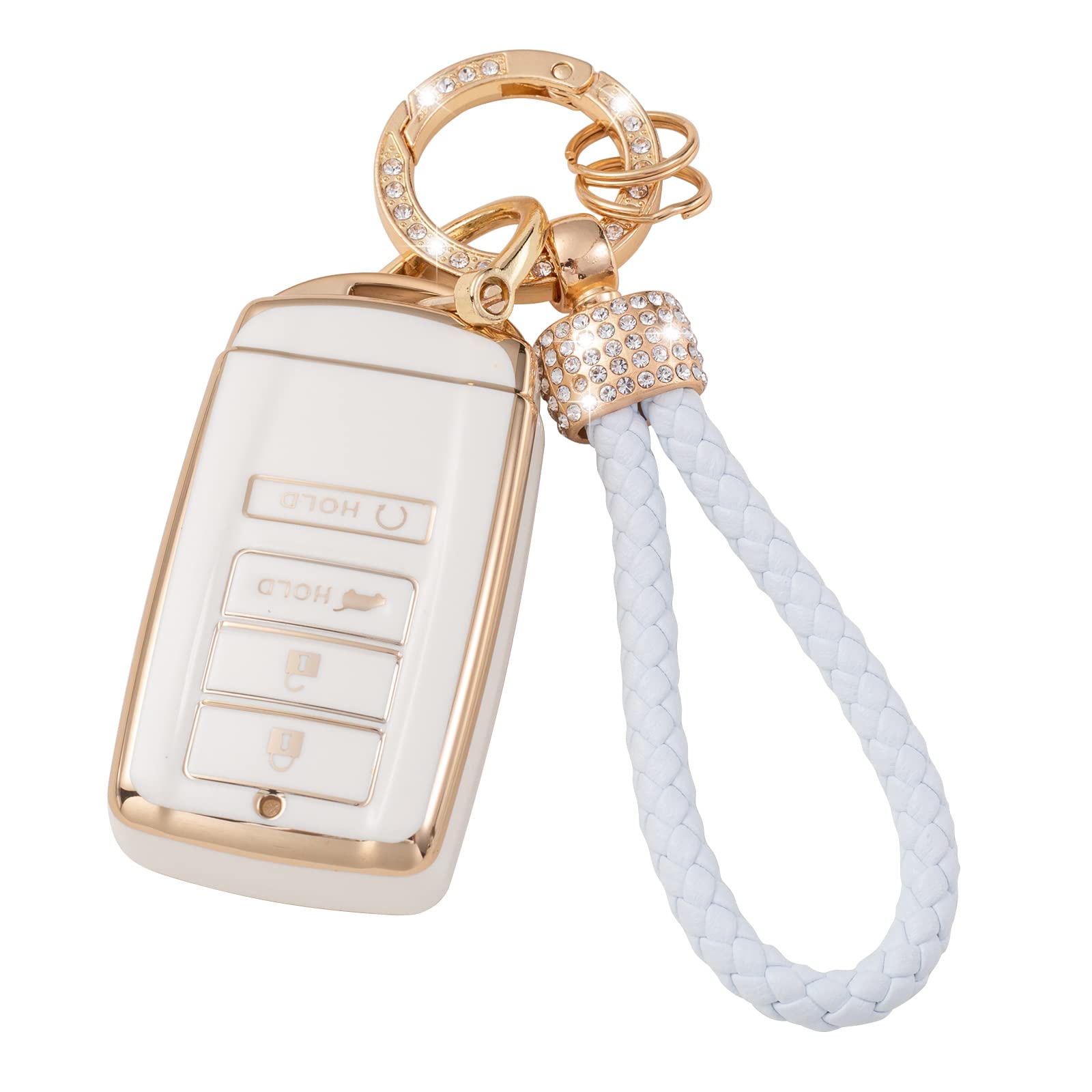 Gematay For Acura Key Fob Cover With Keychain Lanyard, Soft Tpu Key Case Protection Compatible With Acura Cdx Rdx Rlx Nsx Tlx Tl