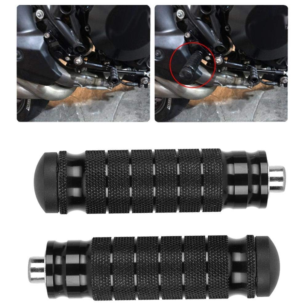 Motorcycle Footrests,2Pcs Motorcycle Rear Footrests Universal M8 Non-Slip Foot Rest Pegs Pedals
