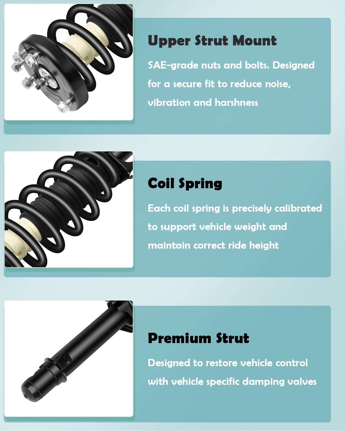 Scitoo Front Complete Struts Spring Assembly Shocks Struts Fits 2009-2014 For Acura Tl Quick Struts 272694 272693 - Set Of 2