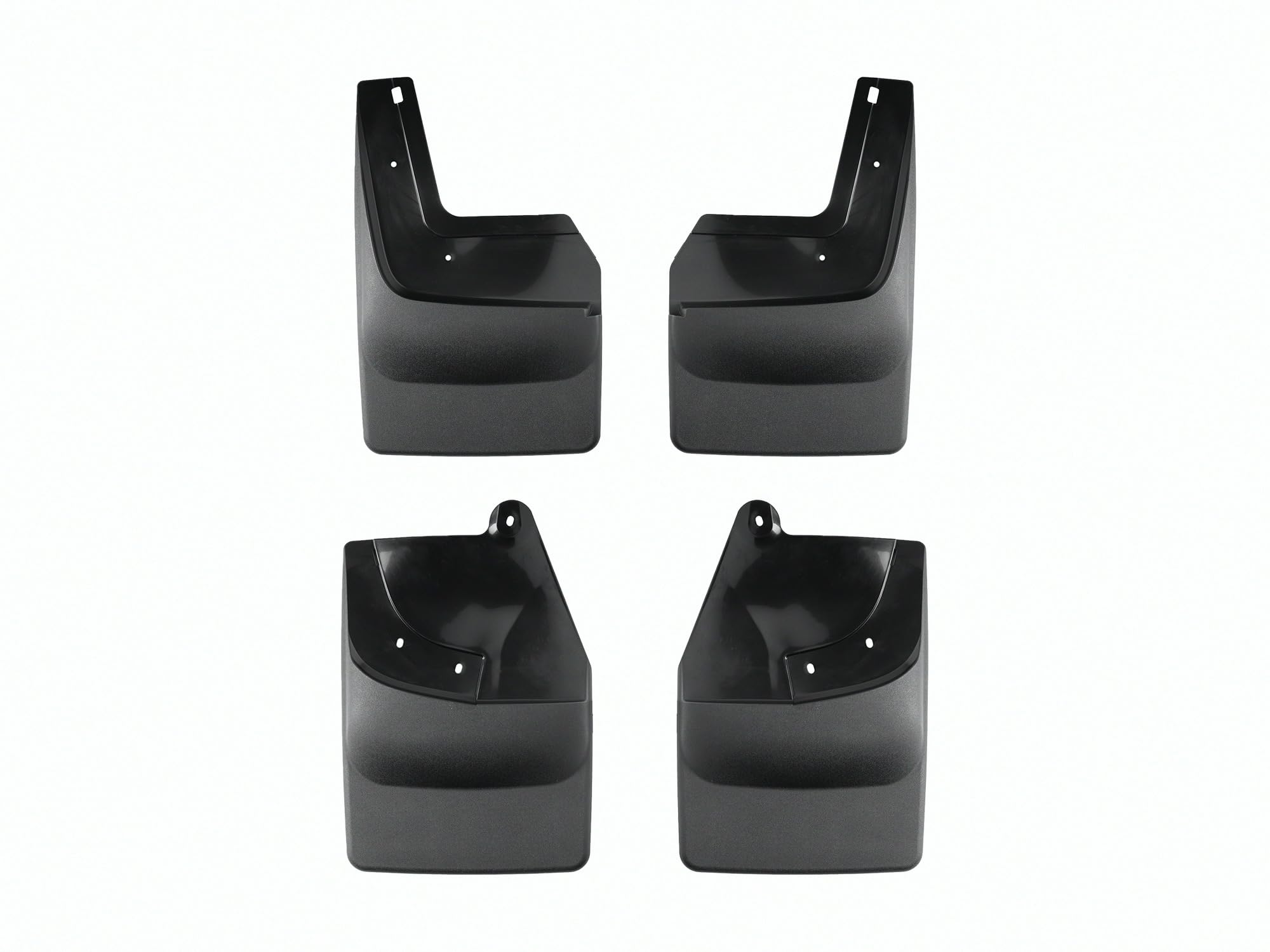 WeatherTech Custom No Drill Splash Guard MudFlaps for Chevrolet Silverado 1500  Front & Rear Set (110152120152), Black