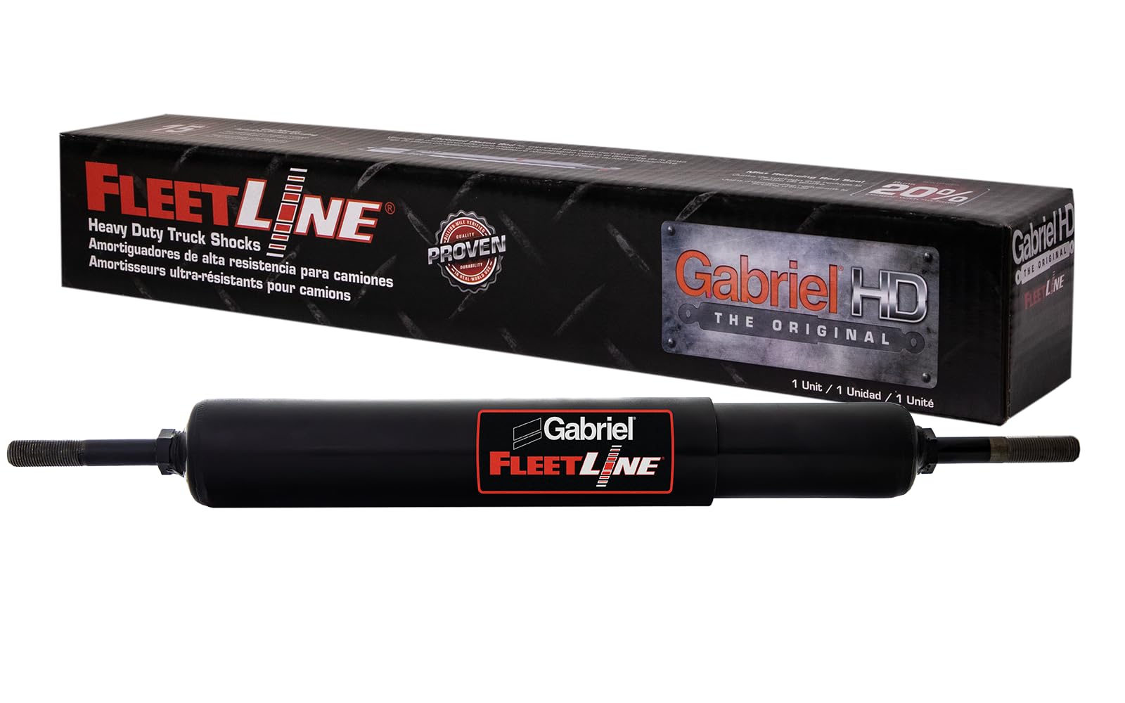 Gabriel 85069 Fleetline Heavy Duty Rear Shock Absorbers For Kenworth Trucks With Ag210L Or Ag400L / Peterbilt Low Air Leaf Suspe