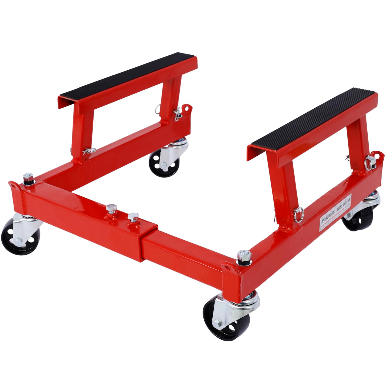 GarveeTech Motorcycle Engine Cradle Dolly 1500Lbs, Heavy-Duty Engine Cradle Dolly with Rubber Pads &360 Degrees Wheels, Four-Whe